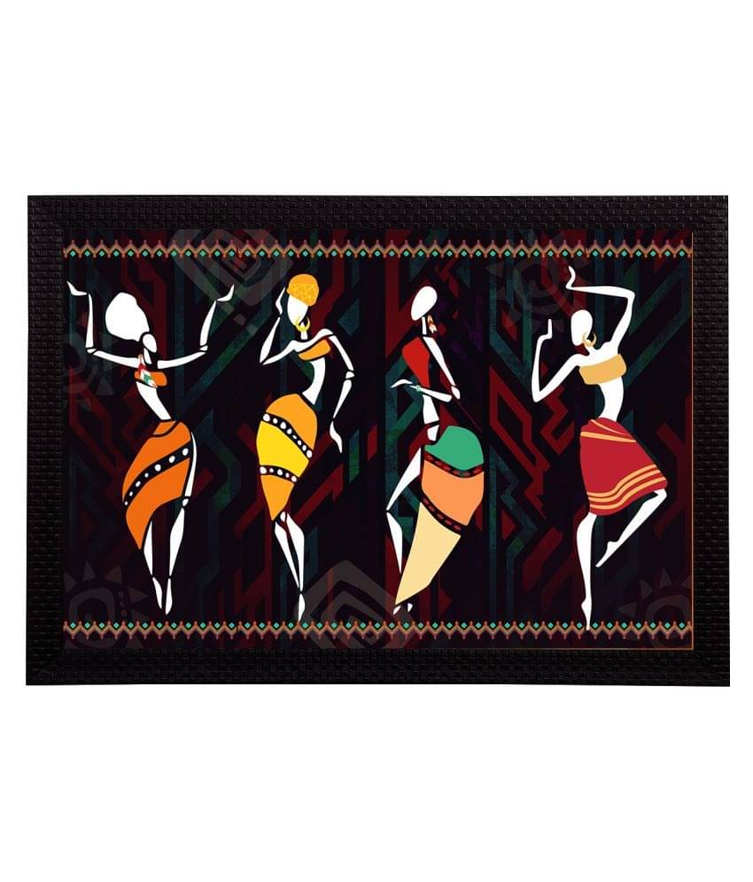eCraftIndia Set of 3 Black & Red Tribal Theme Satin Matt Texture UV Art Painting eCraftIndia Set of 3 Black & Red Tribal Theme Satin Matt Texture UV Art Painting