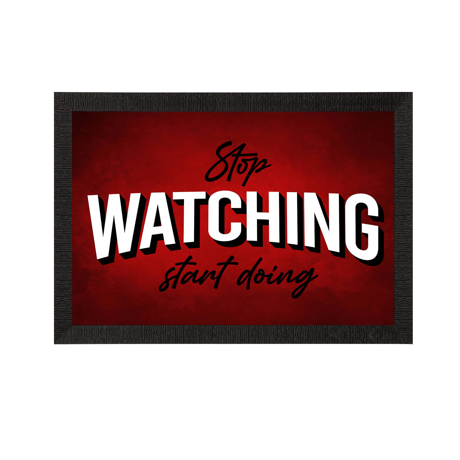 eCraftIndia Red & White Motivational Quote Satin Matt Texture UV Art Painting eCraftIndia Red & White Motivational Quote Satin Matt Texture UV Art Painting