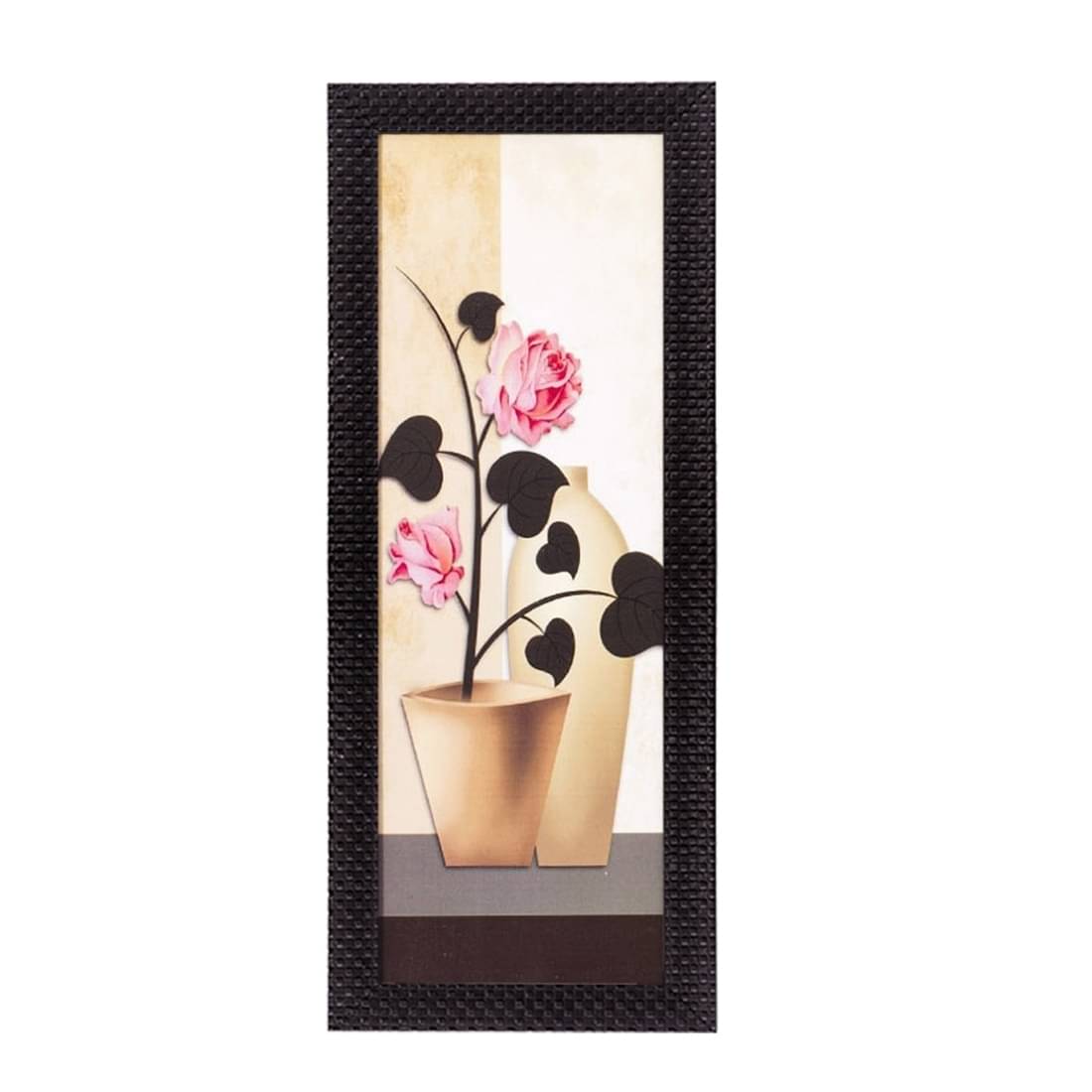     			eCraftIndia Vase & Flower Satin Matt Texture UV Art Painting