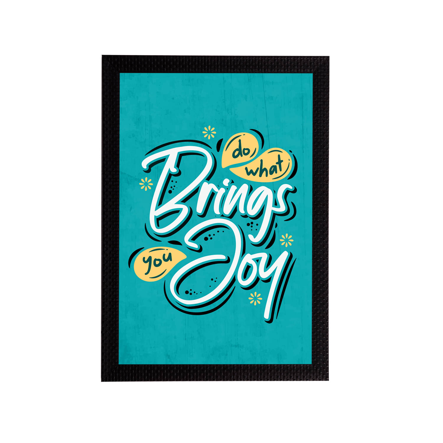 eCraftIndia Blue & White Do What Brings You Joy Motivational Quote Satin Matt Texture UV Art Painting eCraftIndia Blue & White Do What Brings You Joy Motivational Quote Satin Matt Texture UV Art Painting