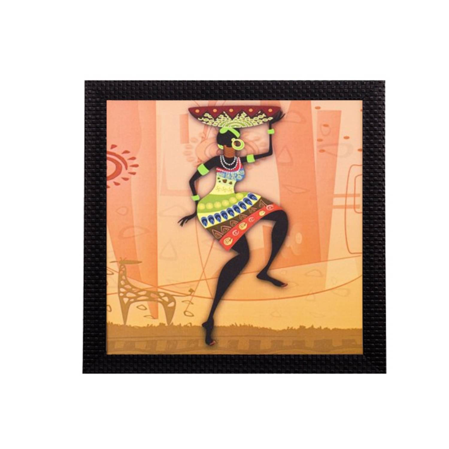 eCraftIndia Dancing Woman Satin Matt Texture UV Art Painting eCraftIndia Dancing Woman Satin Matt Texture UV Art Painting