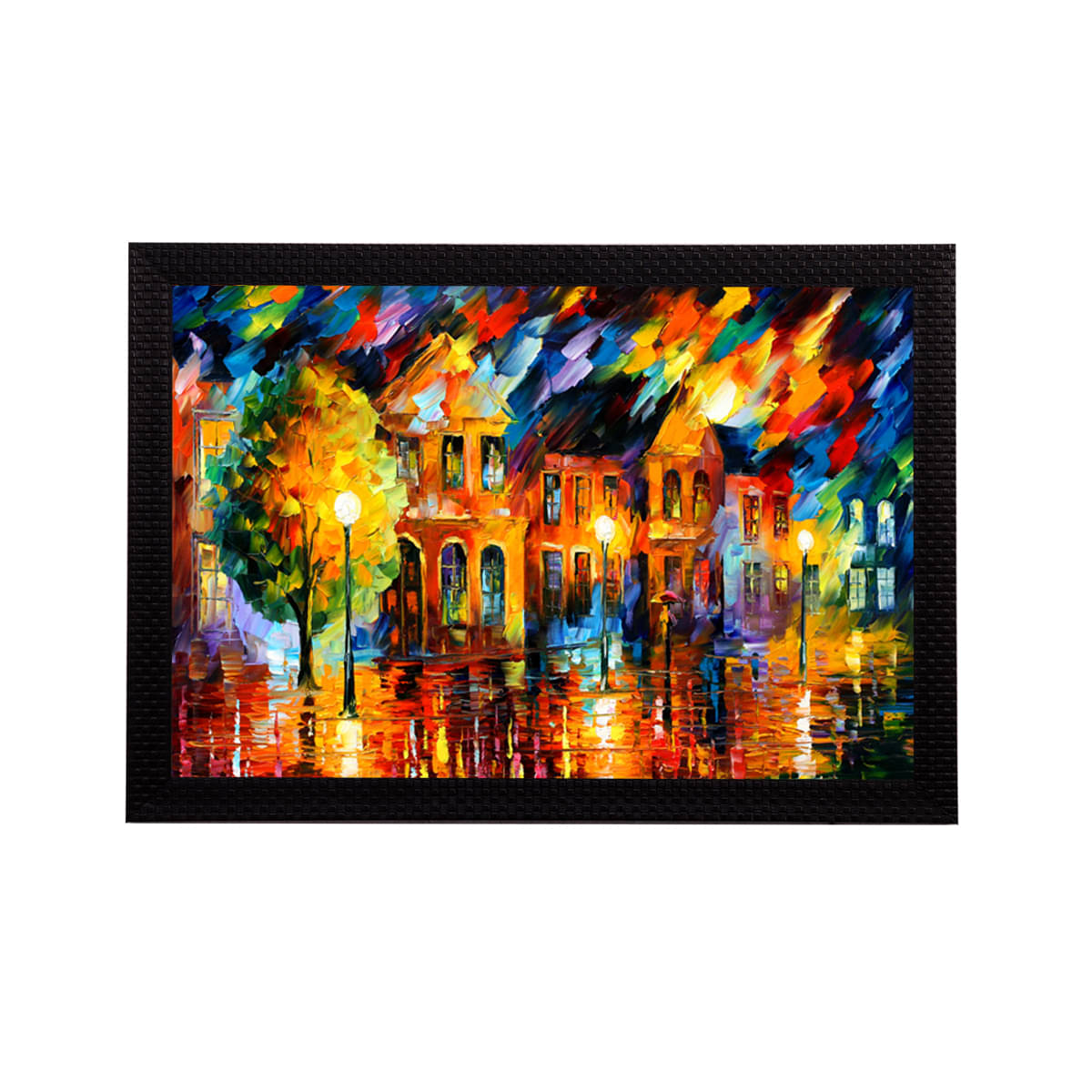     			eCraftIndia Multicoloured Rain View UV Wall Art