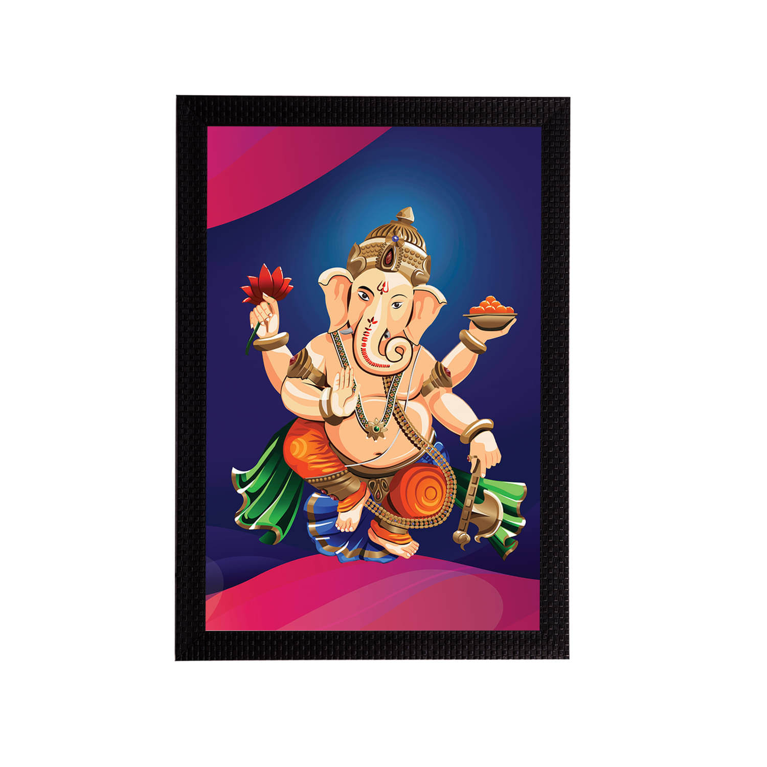 eCraftIndia Blue & Purple Lord Ganesha Satin Matt Texture UV Wall Art eCraftIndia Blue & Purple Lord Ganesha Satin Matt Texture UV Wall Art