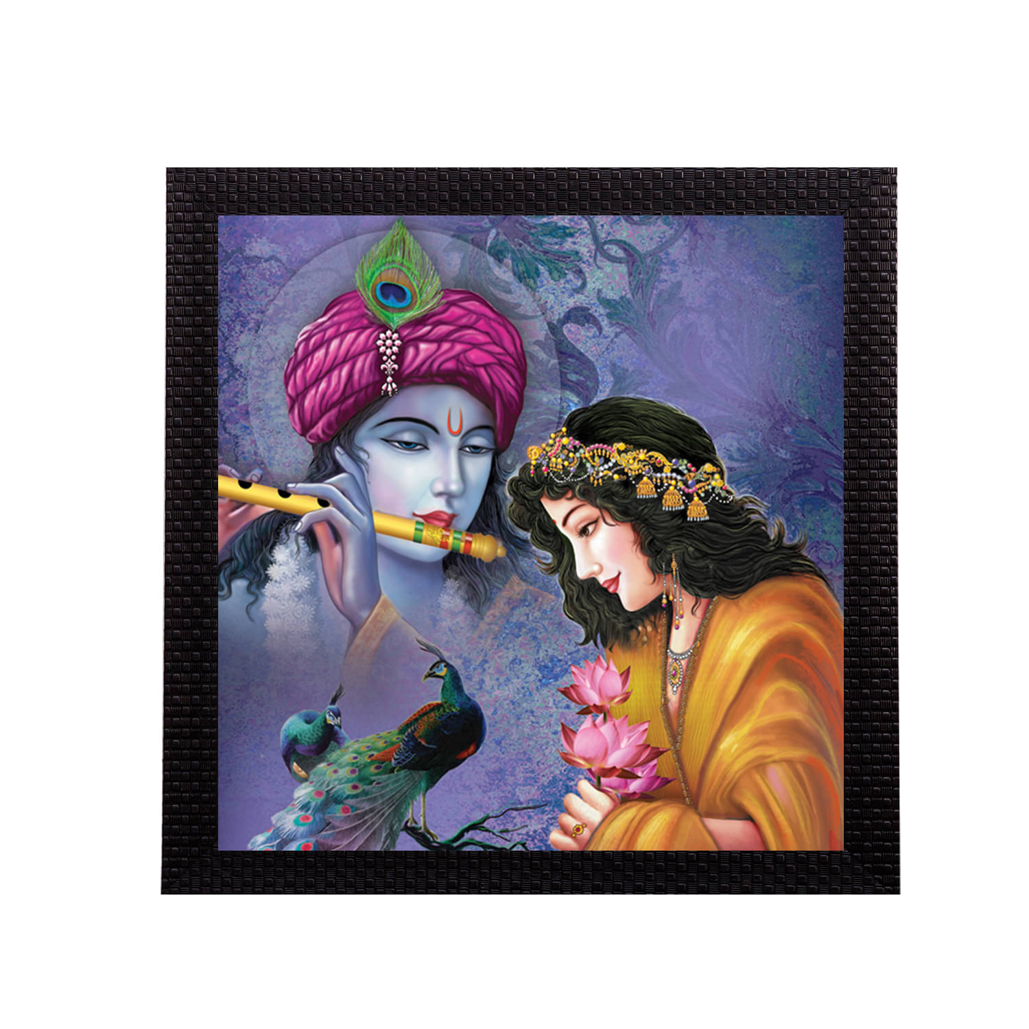     			eCraftIndia Multicoloured Radha Krishna UV Wall Art