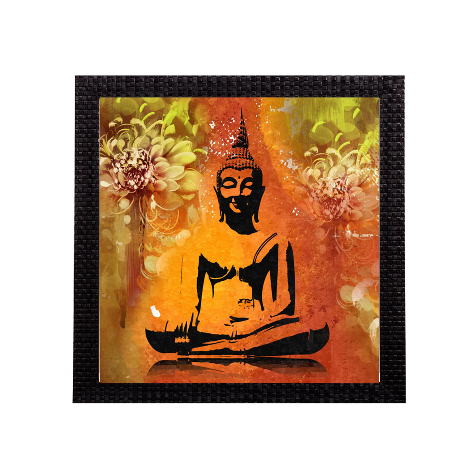     			eCraftIndia Multicoloured Lord Buddha UV Wall Art