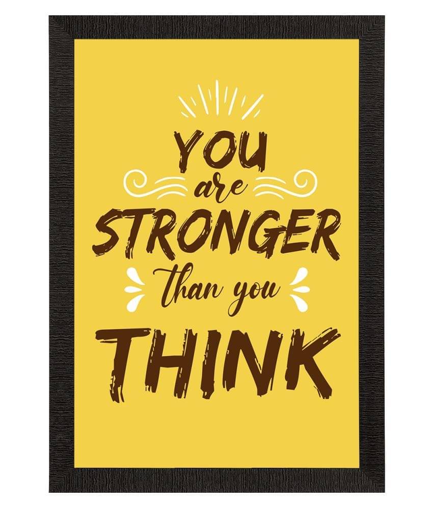 eCraftIndia Yellow & Coffee Brown Motivational Quote Satin Matte Texture UV Wall Painting eCraftIndia Yellow & Coffee Brown Motivational Quote Satin Matte Texture UV Wall Painting