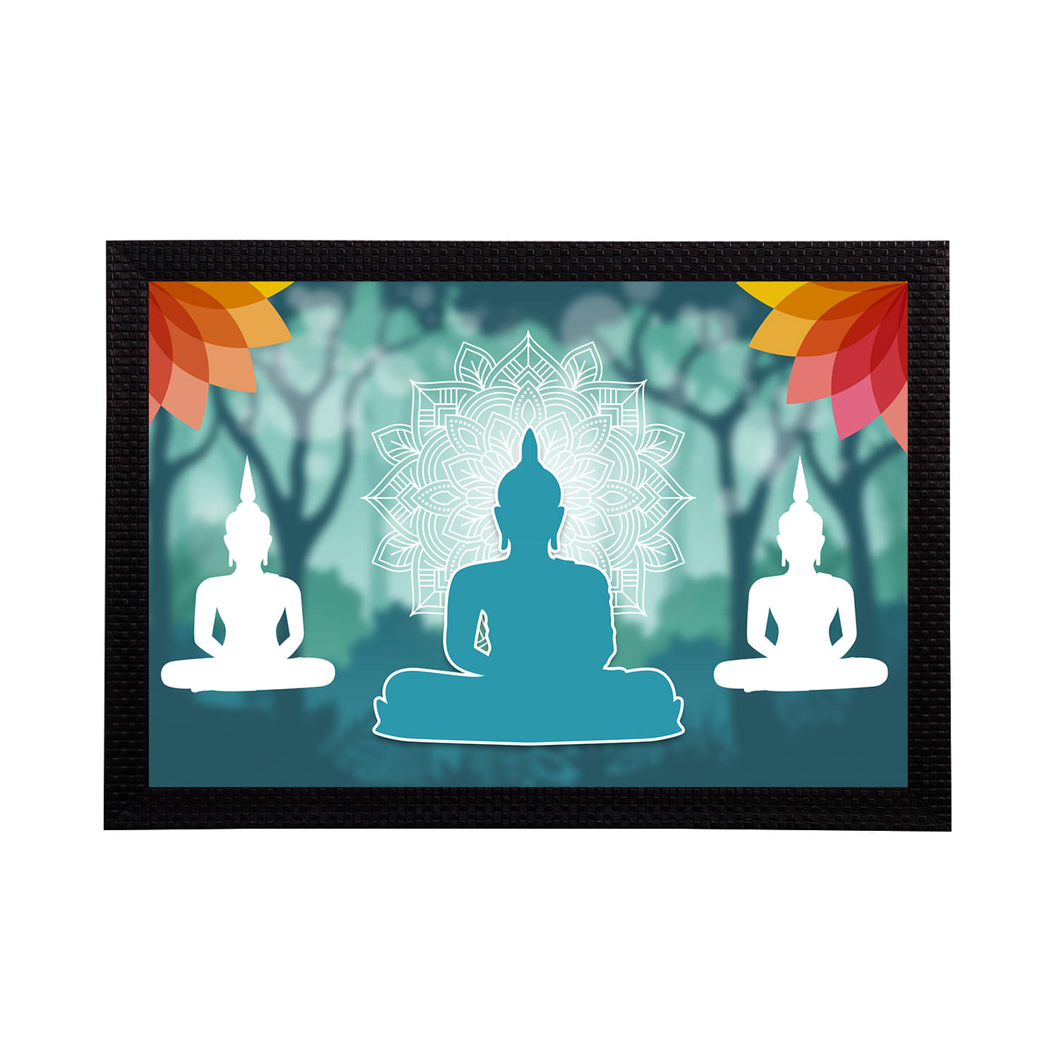 eCraftIndia Blue & White Meditating Lord Buddha Satin Matt Textured UV Wall Art eCraftIndia Blue & White Meditating Lord Buddha Satin Matt Textured UV Wall Art