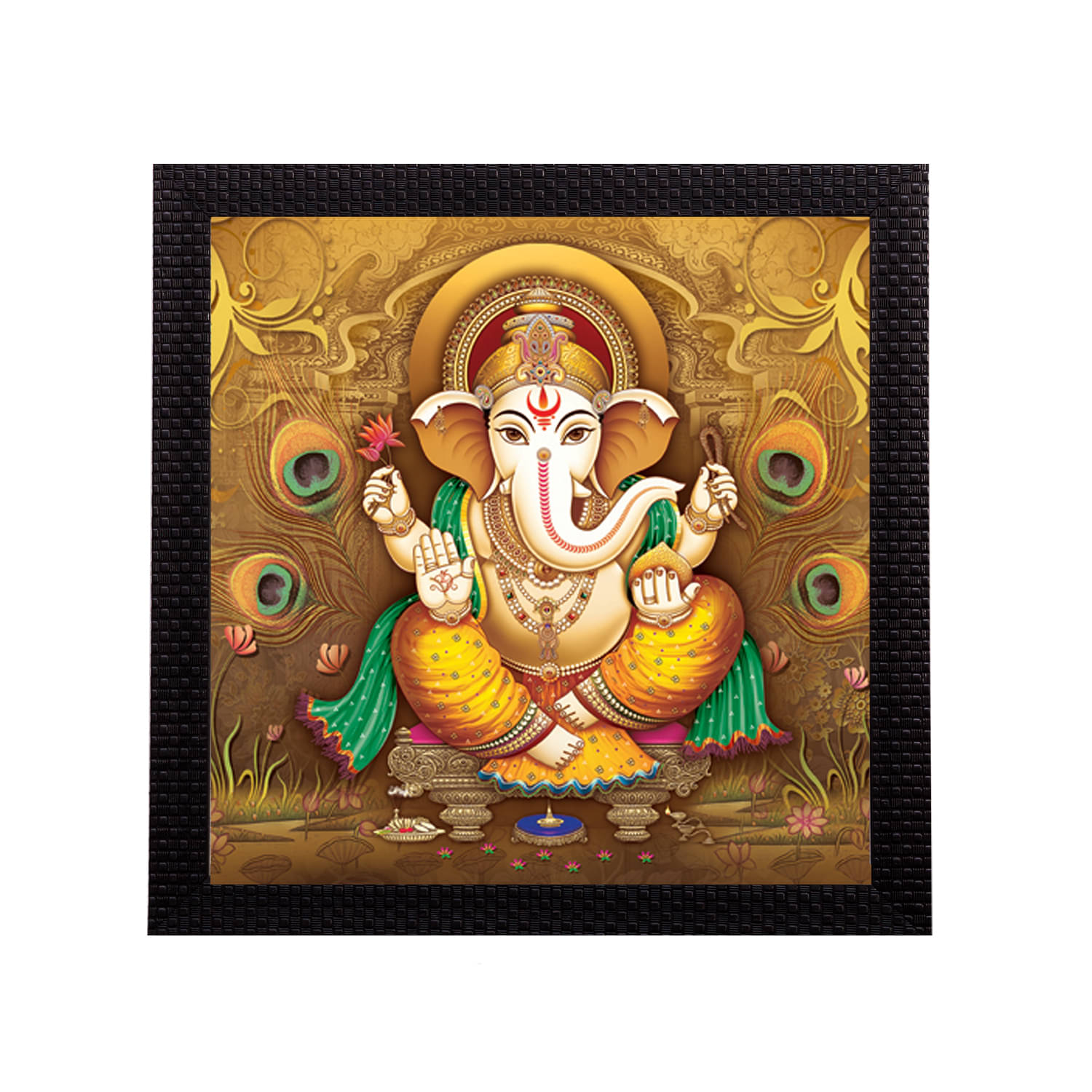     			eCraftIndia Multicoloured Lord Ganesha UV Wall Art