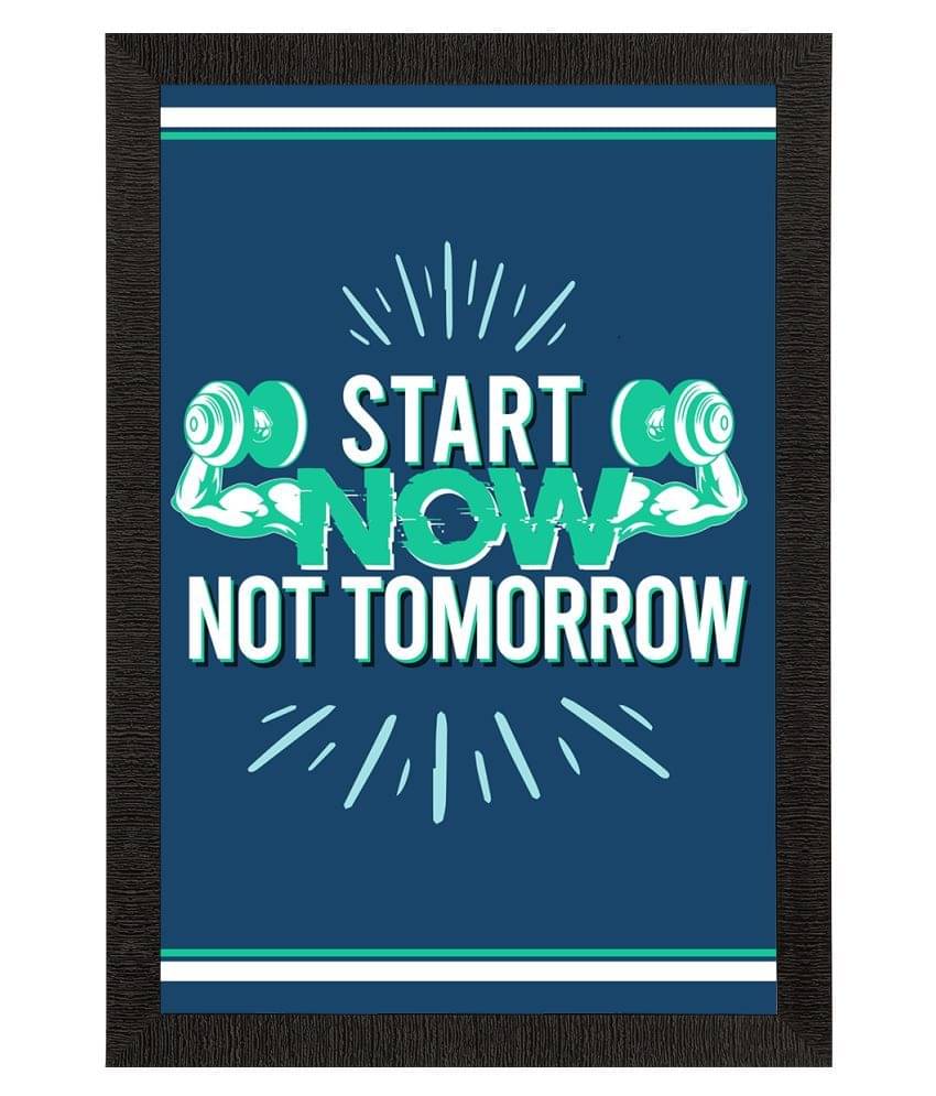 eCraftIndia Navy & Green Motivational Quote Satin Matte Texture UV Wall Painting eCraftIndia Navy & Green Motivational Quote Satin Matte Texture UV Wall Painting