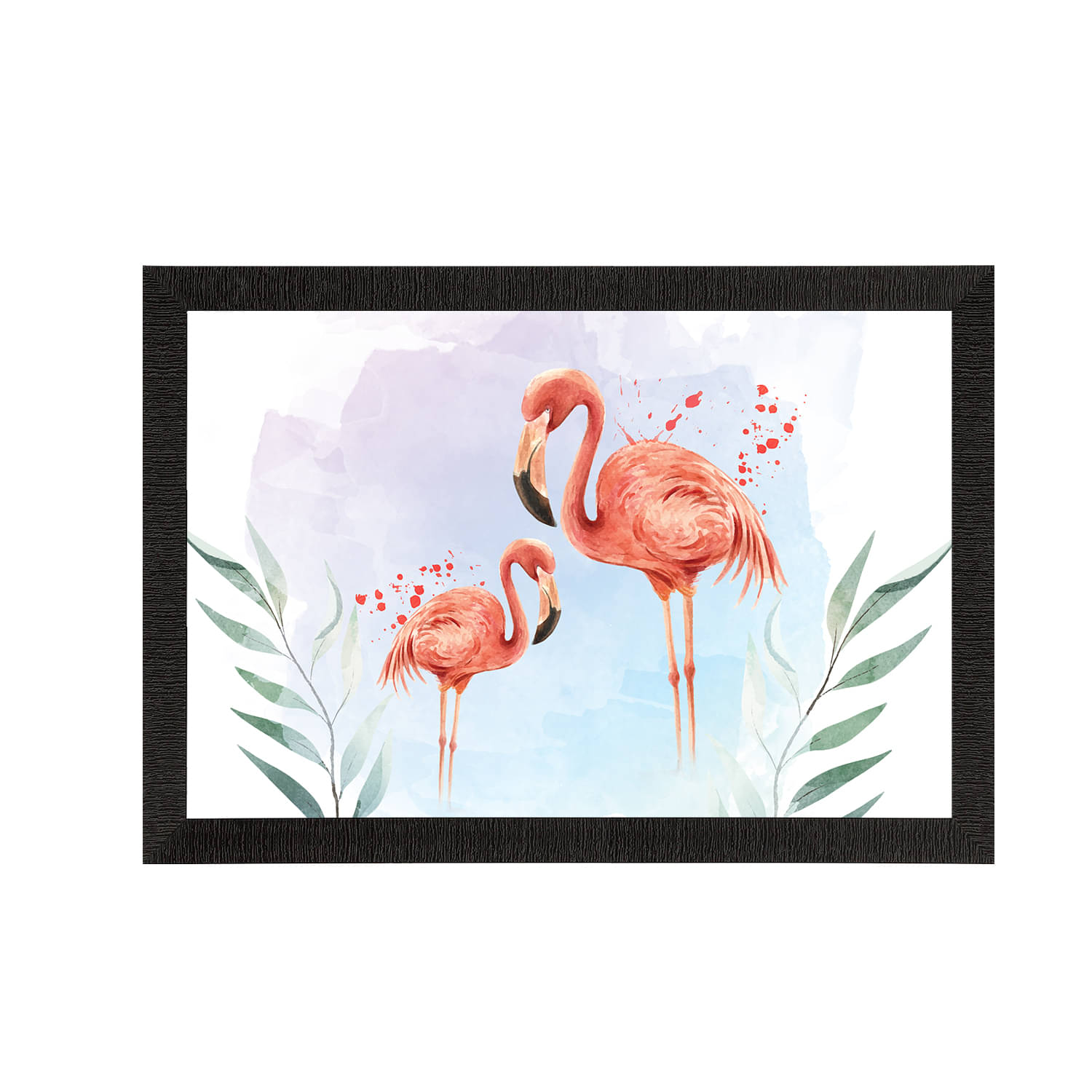     			eCraftIndia White & Peach-Coloured Flamingo Satin Matt Texture UV Art Painting