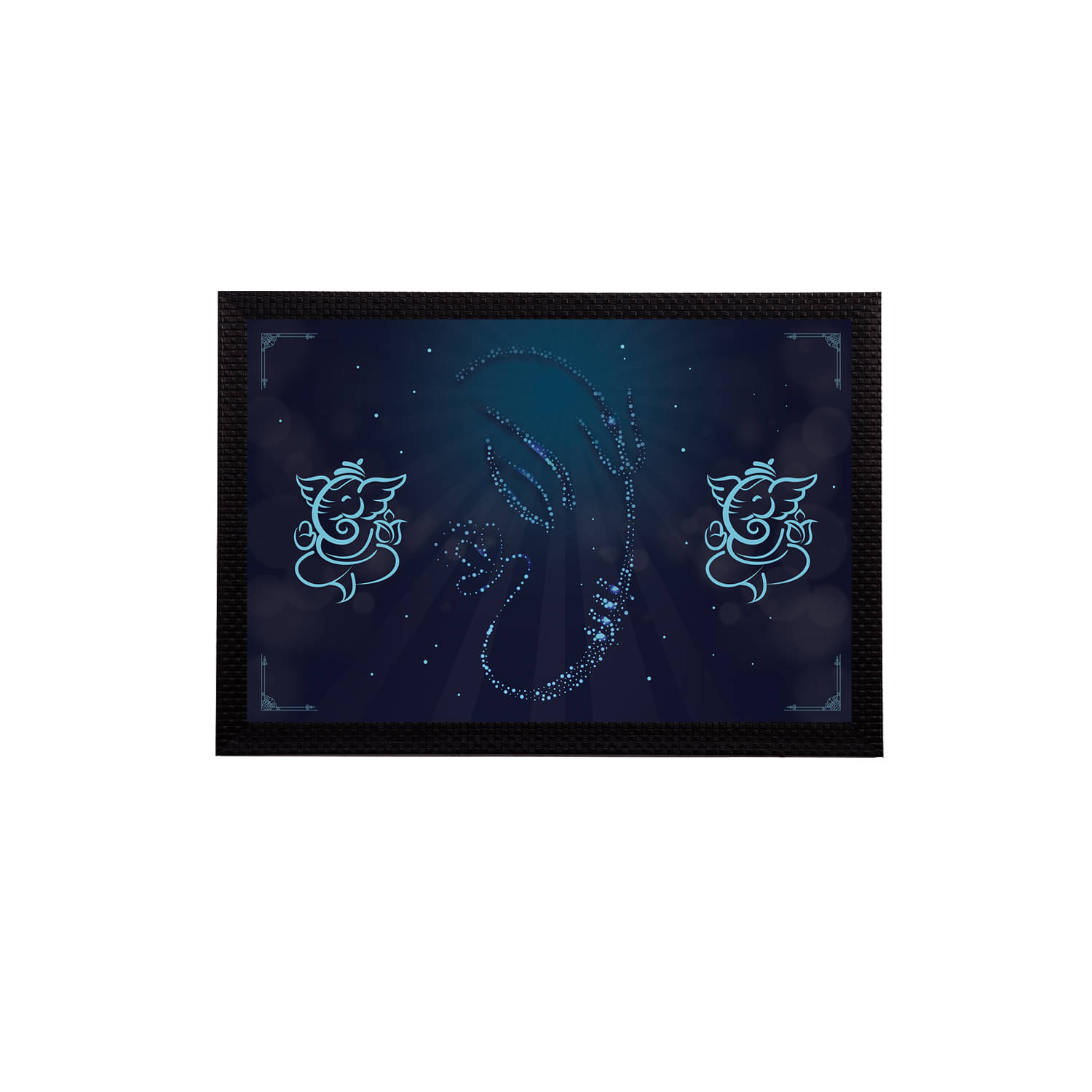 eCraftIndia Teal Blue Lord Ganesha Satin Matt Textured UV Wall Art     			eCraftIndia Teal Blue Lord Ganesha Satin Matt Textured UV Wall Art