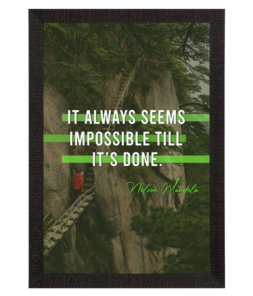 eCraftIndia Black & Green Motivational Quote Satin Matte Texture UV Wall Painting eCraftIndia Black & Green Motivational Quote Satin Matte Texture UV Wall Painting