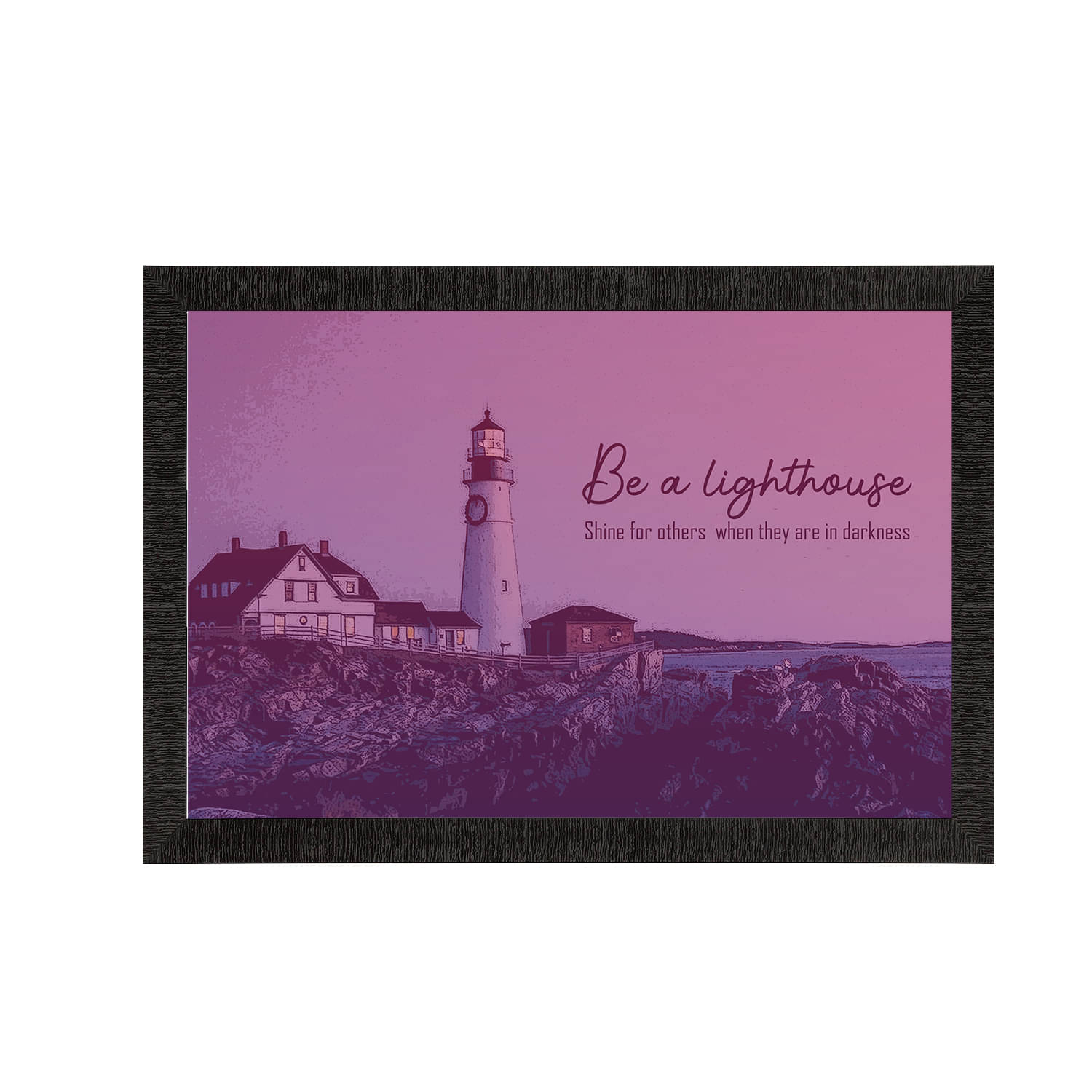 eCraftIndia Purple & Blue Seaside Lighthouse View Satin Matte Texture UV Wall Painting eCraftIndia Purple & Blue Seaside Lighthouse View Satin Matte Texture UV Wall Painting
