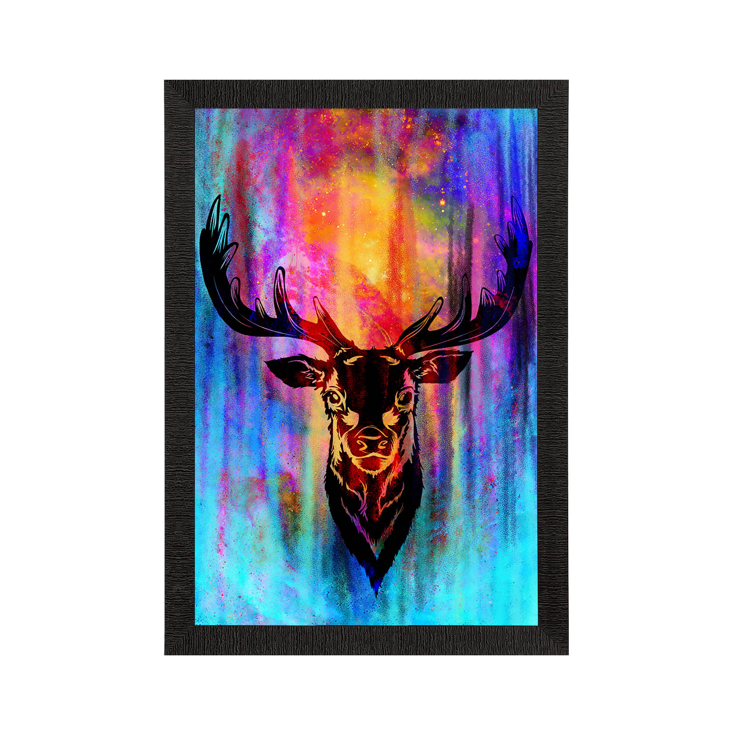 eCraftIndia Multicoloured Reindeer Satin Matte Texture UV Wall Painting eCraftIndia Multicoloured Reindeer Satin Matte Texture UV Wall Painting