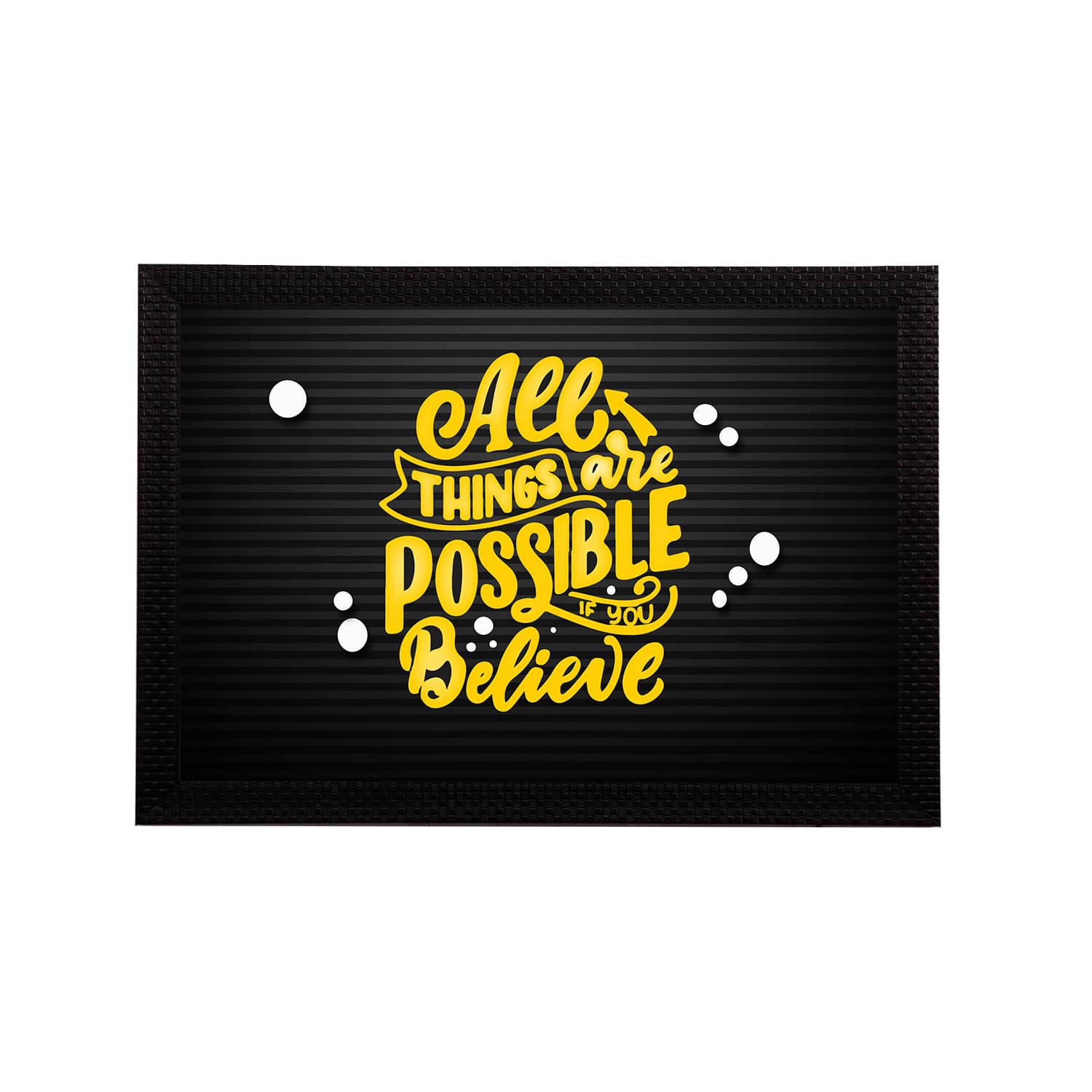 eCraftIndia Black & Yellow Quote Satin Matt Textured UV Art Painting eCraftIndia Black & Yellow Quote Satin Matt Textured UV Art Painting