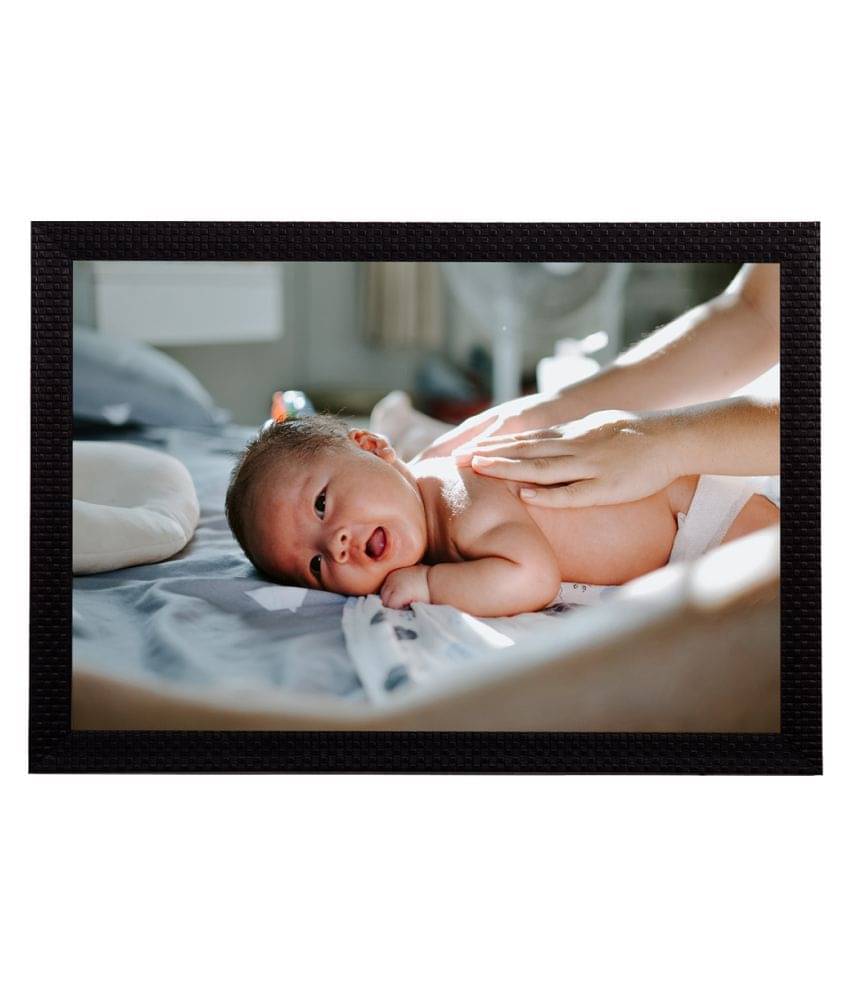 eCraftIndia Multi-Coloured Satin Matt Texture Baby Portrait UV Wall Art eCraftIndia Multi-Coloured Satin Matt Texture Baby Portrait UV Wall Art