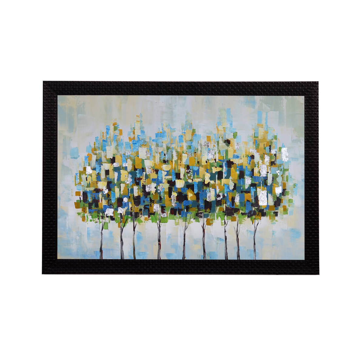     			eCraftIndia Multicoloured Trees UV Wall Art