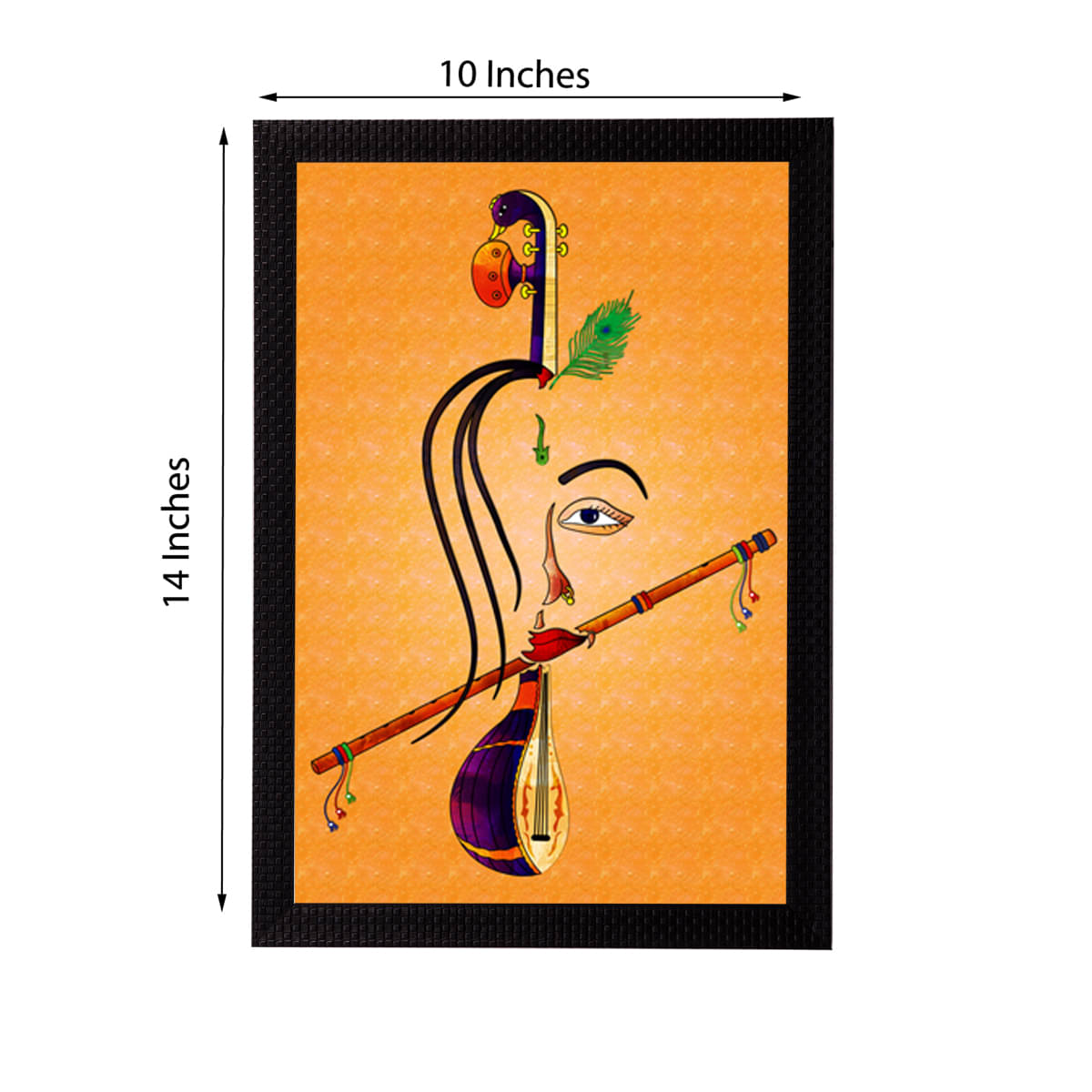     			eCraftIndia Multicoloured Lord Krishna UV Wall Art