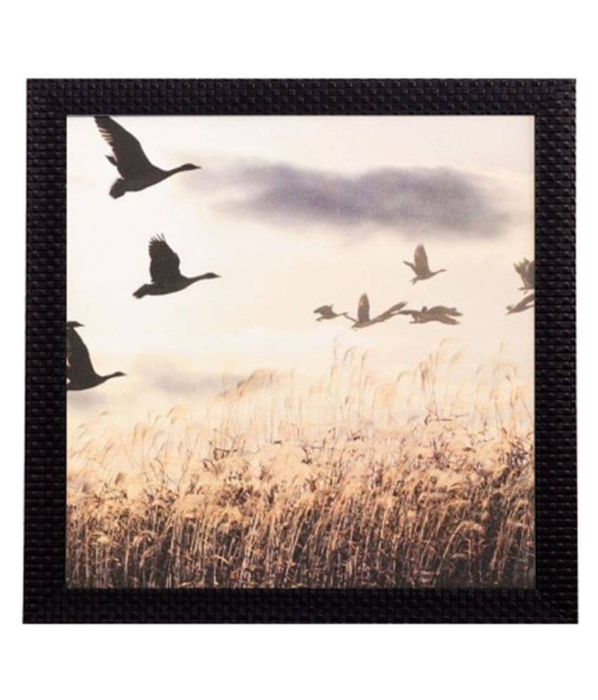     			eCraftIndia Scenic Flying Birds Satin Matt Texture UV Art Painting