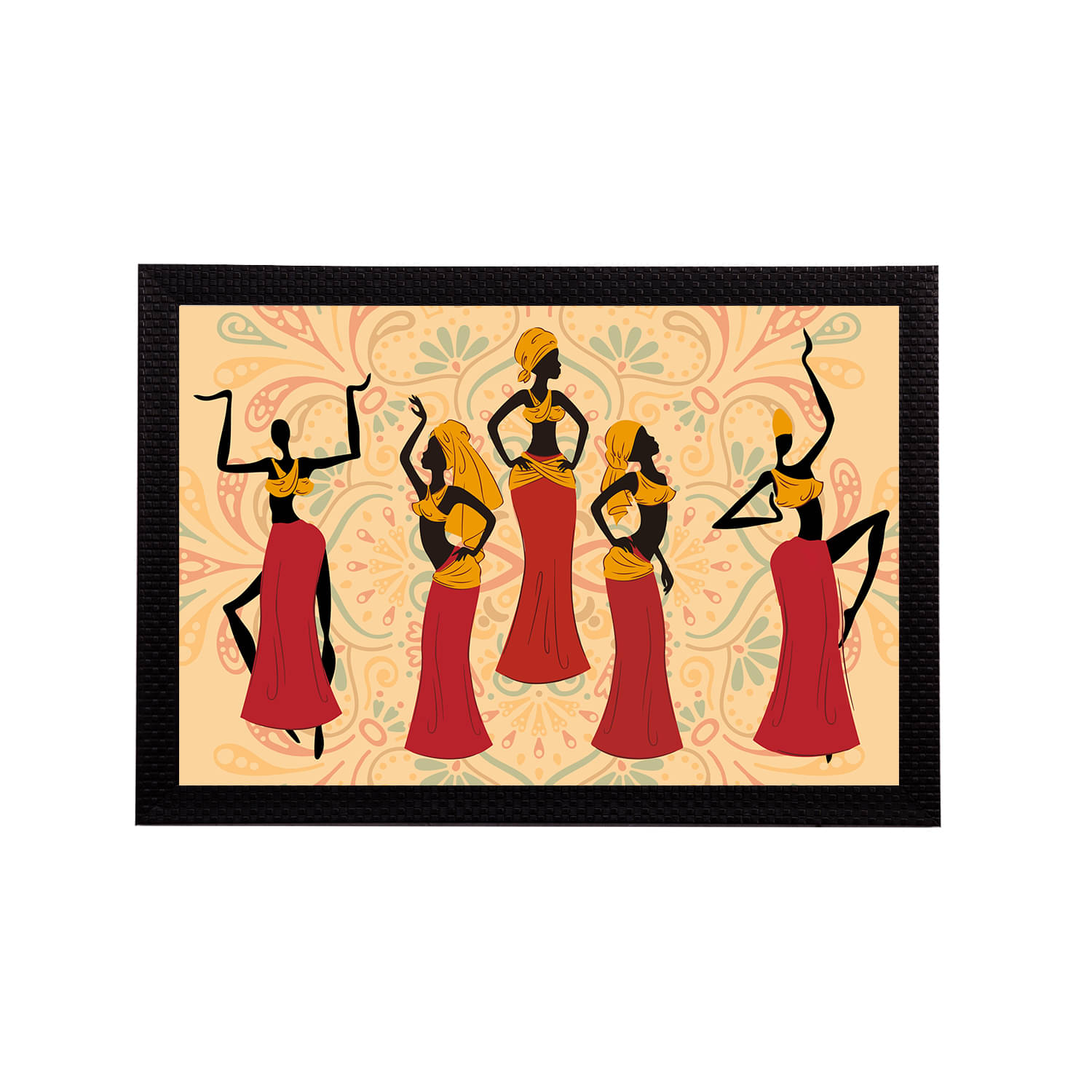eCraftIndia Multicoloured Tribal Theme Satin Matt Texture UV Wall Art eCraftIndia Multicoloured Tribal Theme Satin Matt Texture UV Wall Art