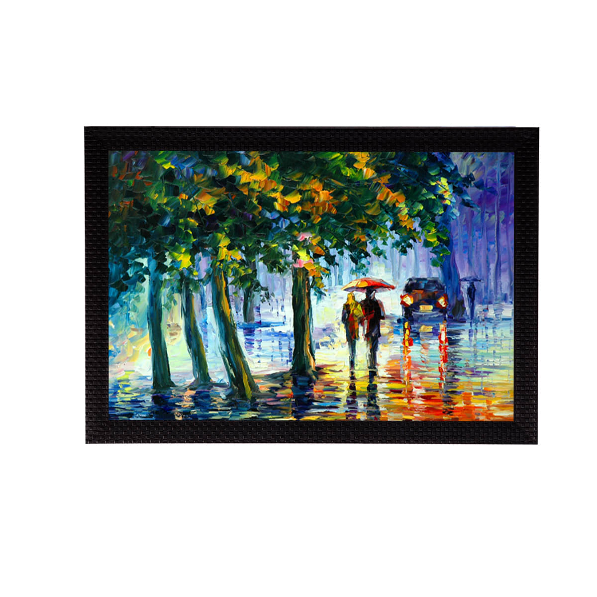    			eCraftIndia Multicoloured Loving Couple UV Wall Art