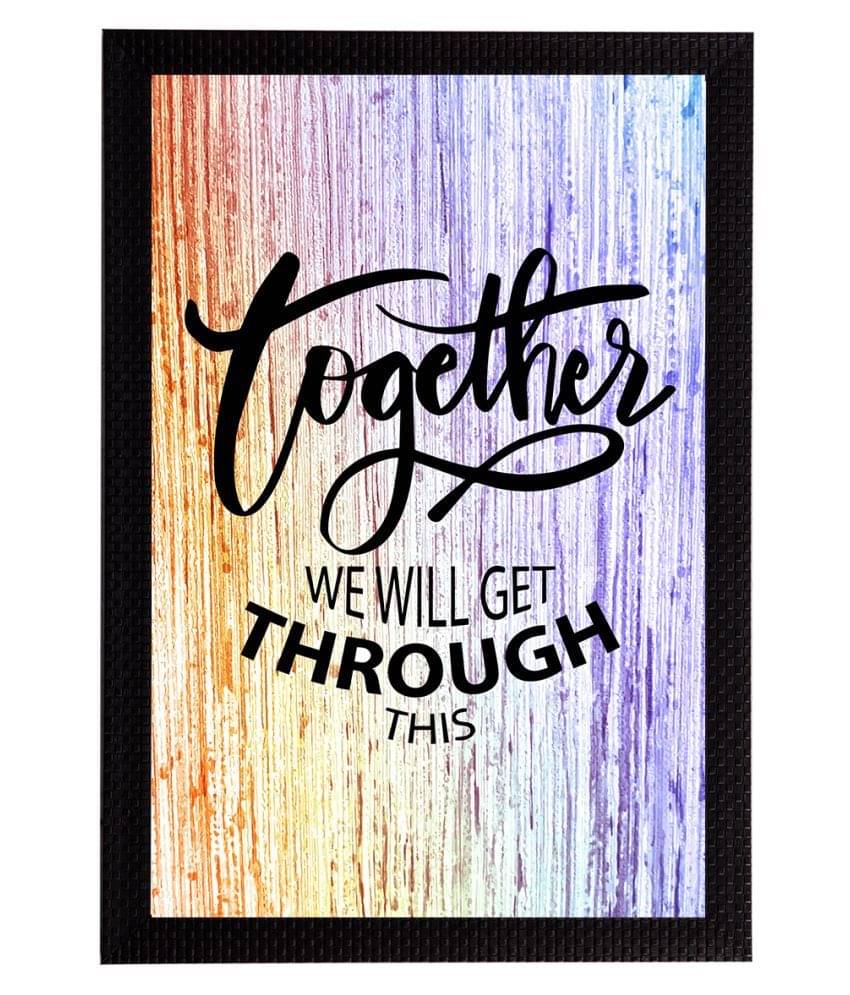 eCraftIndia Purple & Black "Together We Will Get Through This" Motivational Quotes Matt Texture UV Art Painting eCraftIndia Purple & Black "Together We Will Get Through This" Motivational Quotes Matt Texture UV Art Painting