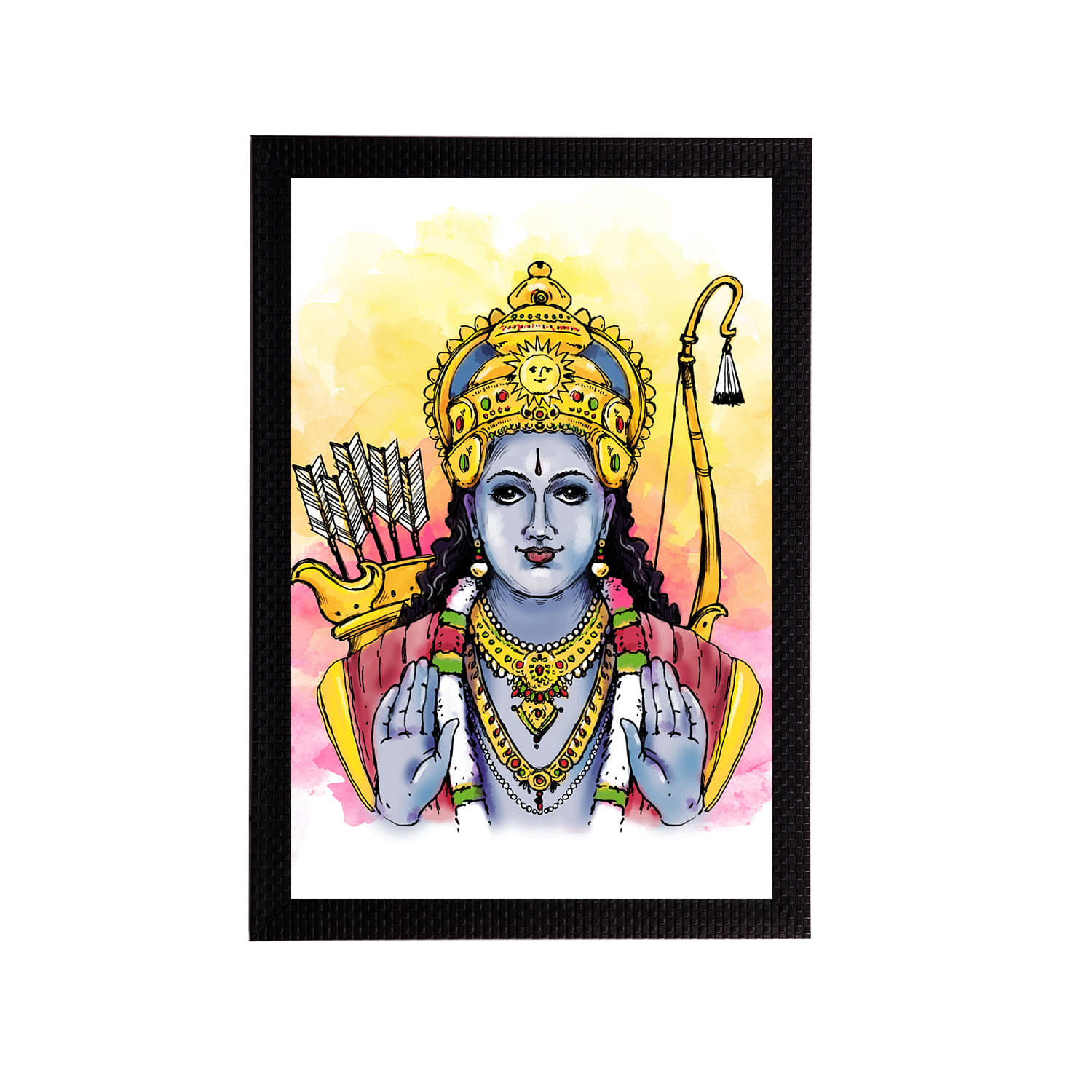 eCraftIndia Multicoloured Lord Ram Satin Matt Texture UV Wall Art eCraftIndia Multicoloured Lord Ram Satin Matt Texture UV Wall Art
