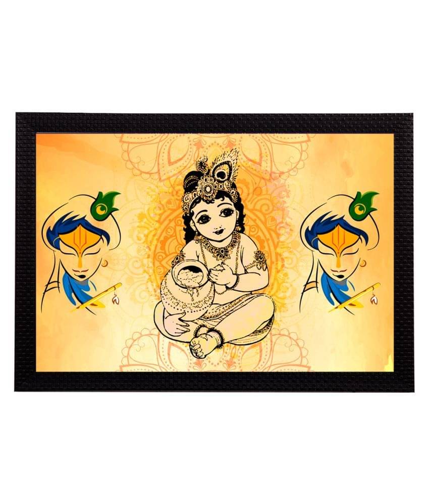 eCraftIndia Lord Krishna Satin Matt Texture UV Art Painting eCraftIndia Lord Krishna Satin Matt Texture UV Art Painting