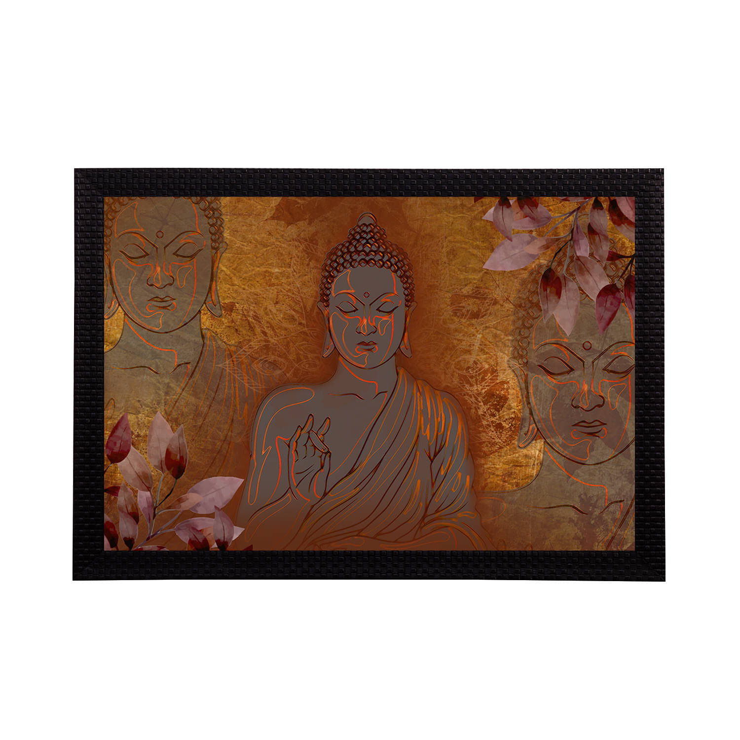 eCraftIndia Brown & Grey Meditating Lord Buddha Satin Matt Texture UV Art Painting eCraftIndia Brown & Grey Meditating Lord Buddha Satin Matt Texture UV Art Painting