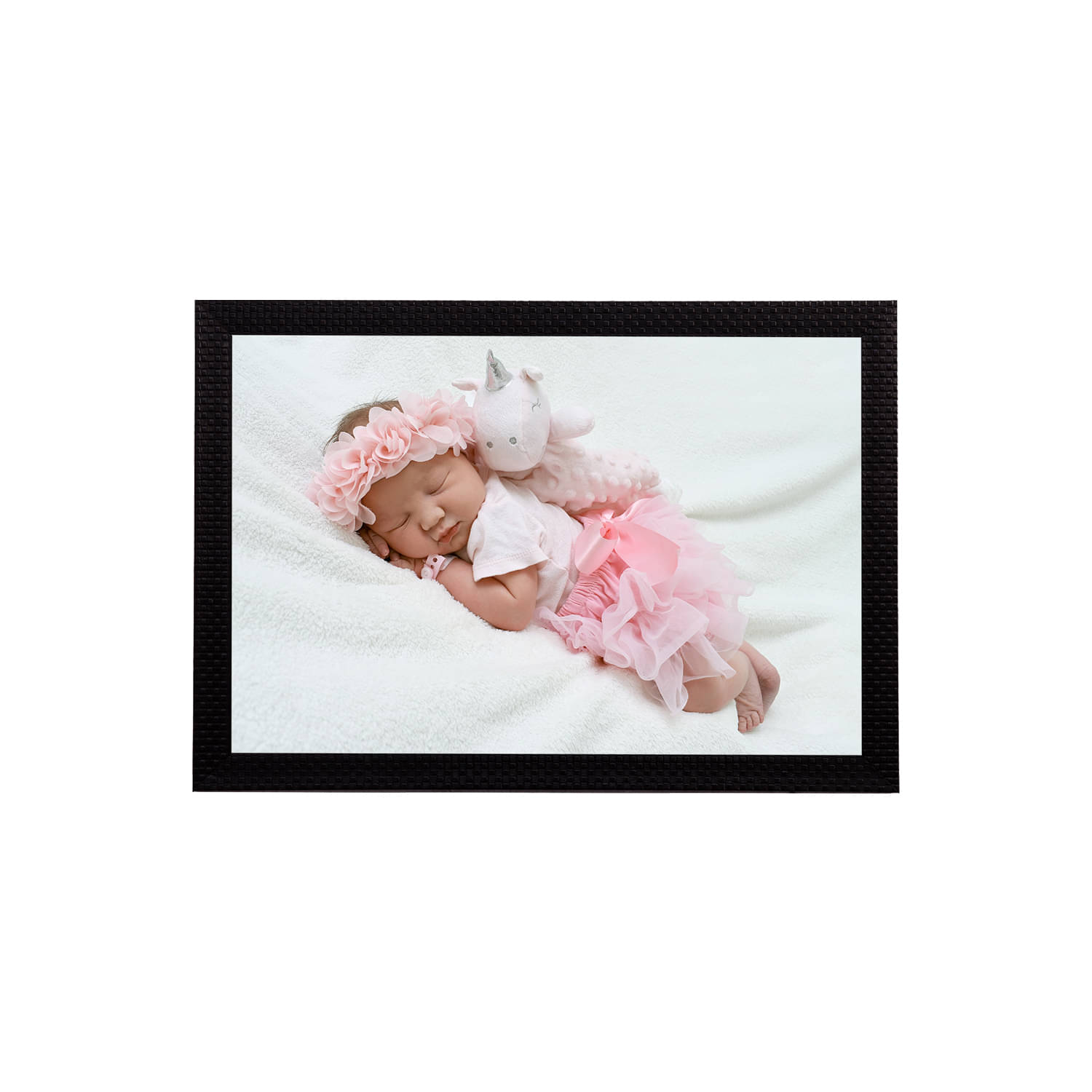 eCraftIndia Pink & Off-White Cute Baby Satin Matt Textured UV Wall Art eCraftIndia Pink & Off-White Cute Baby Satin Matt Textured UV Wall Art