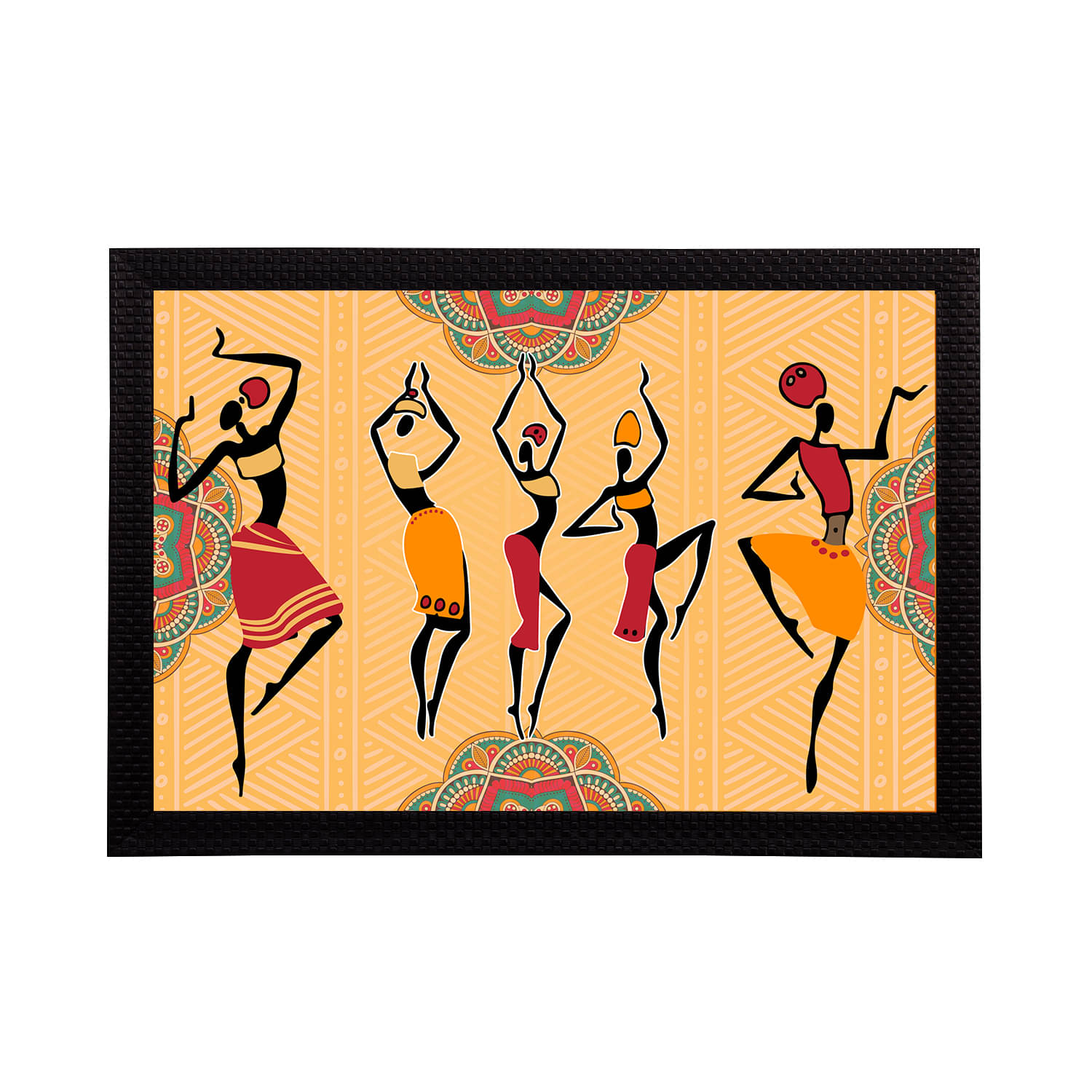 eCraftIndia Beige & Black Tribal Theme Satin Matt Texture UV Wall Art eCraftIndia Beige & Black Tribal Theme Satin Matt Texture UV Wall Art
