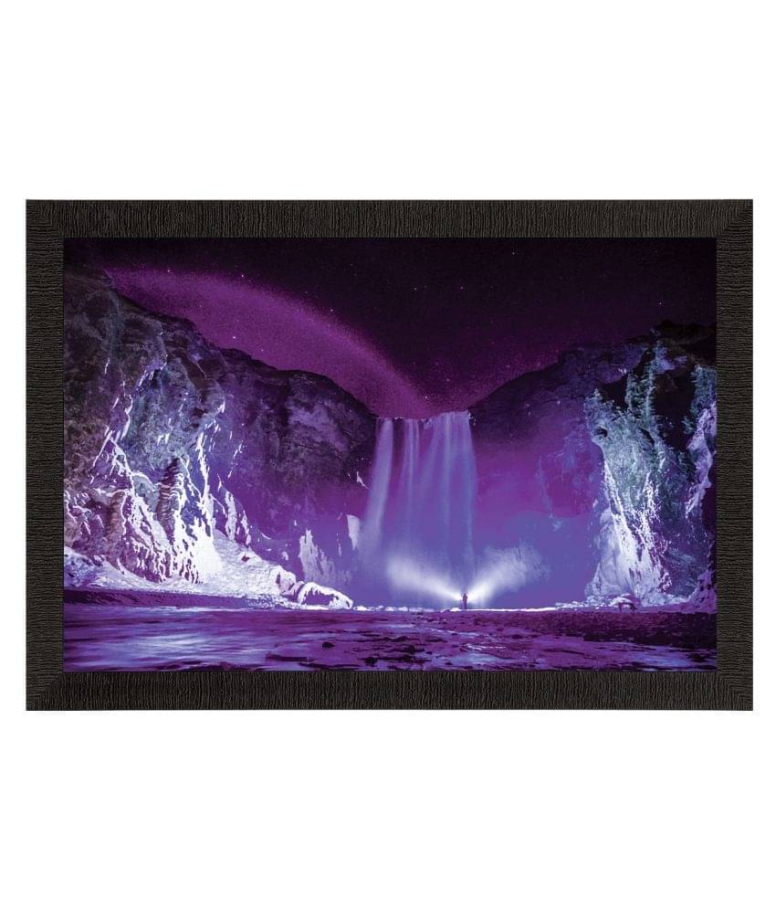 eCraftIndia Purple & White Waterfall View Satin Matte Texture UV Wall Painting eCraftIndia Purple & White Waterfall View Satin Matte Texture UV Wall Painting