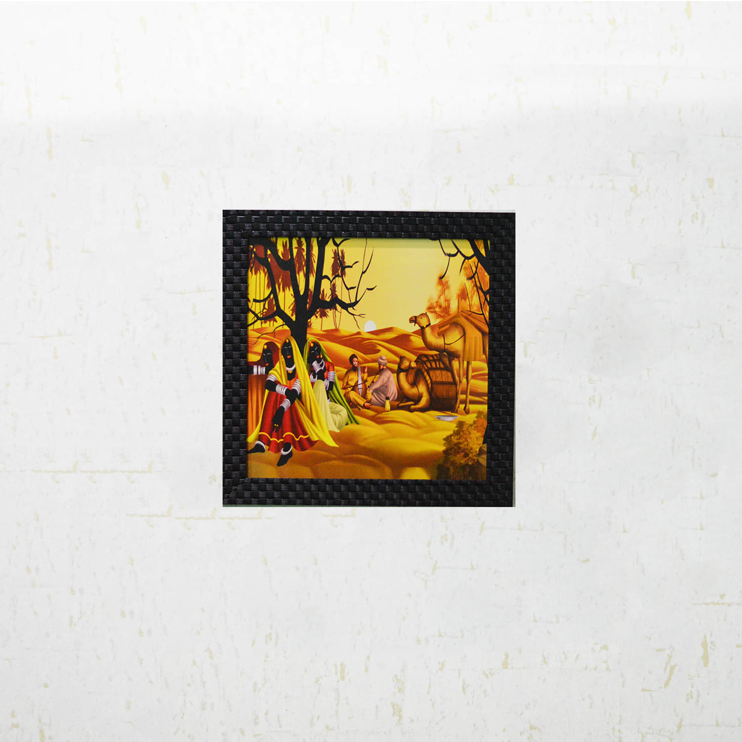     			eCraftIndia Village View Matt Textured UV Art Painting