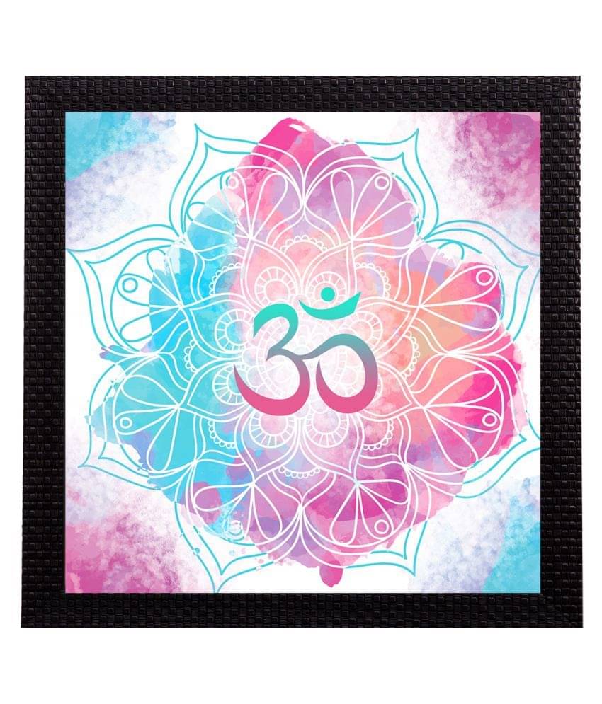 eCraftIndia Pink & White Om Symbol Satin Matt Texture Framed UV Wall Art eCraftIndia Pink & White Om Symbol Satin Matt Texture Framed UV Wall Art