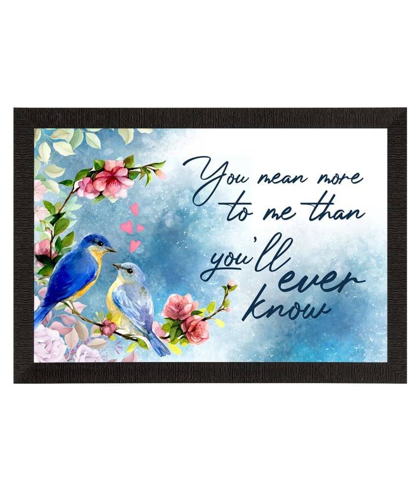     			eCraftIndia Milticoloured Love Theme Quote Satin Matt Texture UV Art Painting