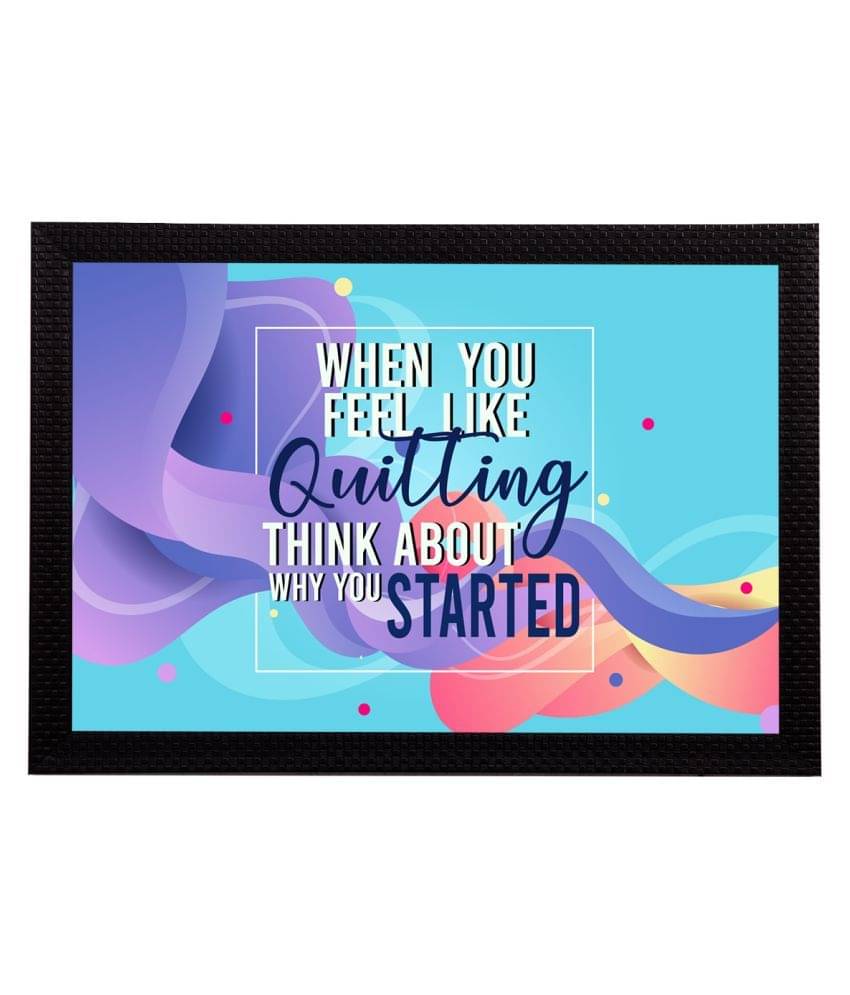 eCraftIndia Purple & White "When You Feel Like Quitting Think About Why You Started" Quote Matt Painting eCraftIndia Purple & White "When You Feel Like Quitting Think About Why You Started" Quote Matt Painting