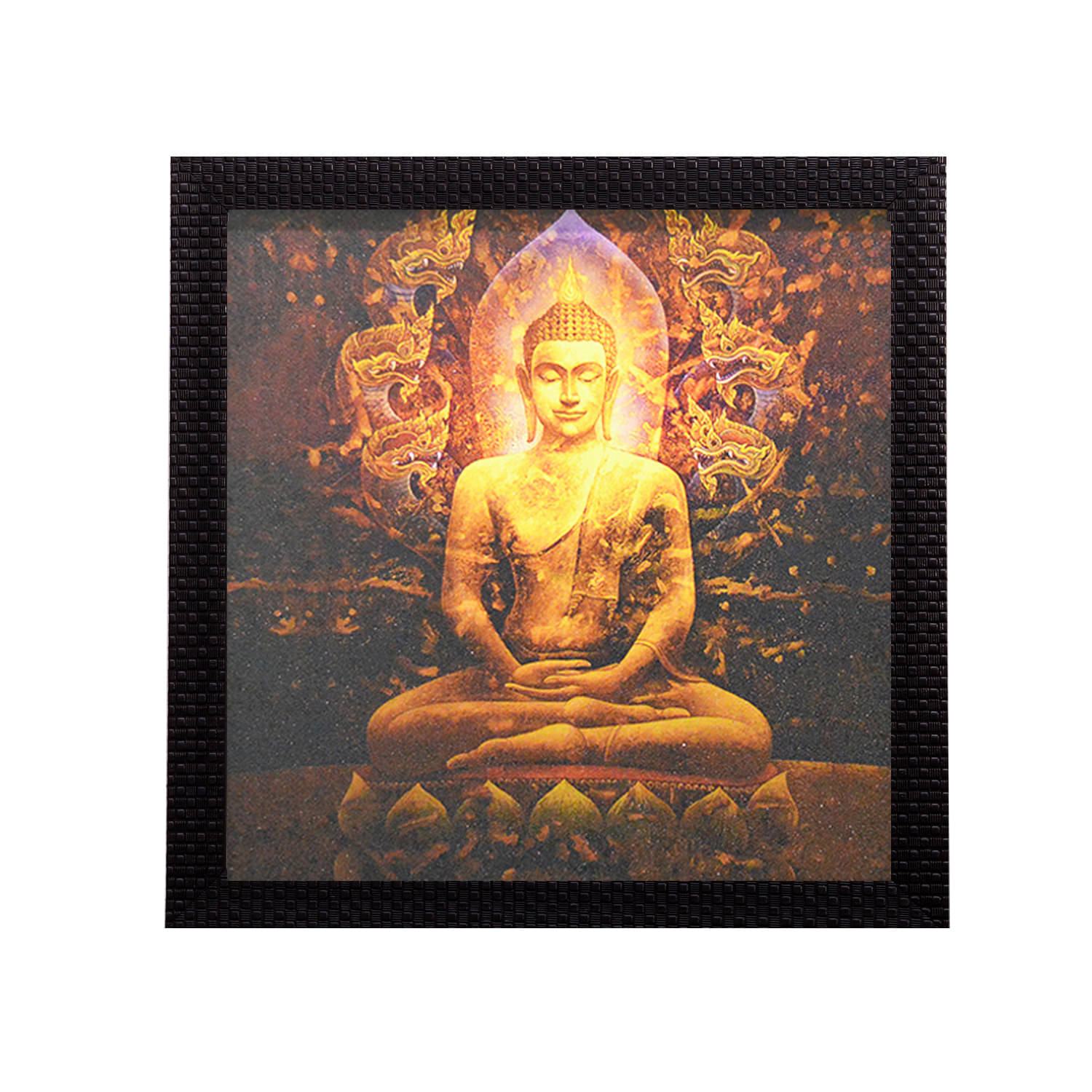 eCraftIndia Laughing Buddha Design Satin Matt Texture UV Art Painting eCraftIndia Laughing Buddha Design Satin Matt Texture UV Art Painting