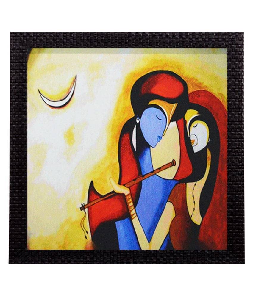     			eCraftIndia Radha Krishna Satin Matt Texture UV Art Painting