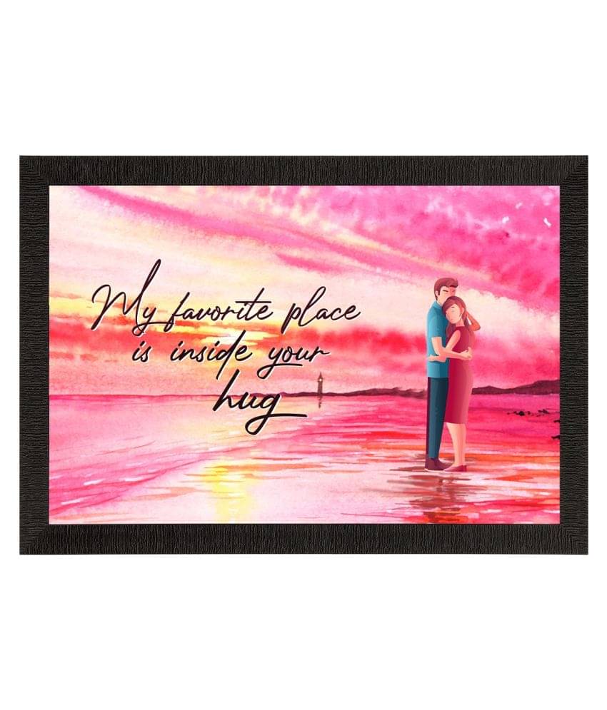 eCraftIndia Magenta Pink & Yellow Love Quote Satin Matte Texture UV Wall Painting eCraftIndia Magenta Pink & Yellow Love Quote Satin Matte Texture UV Wall Painting