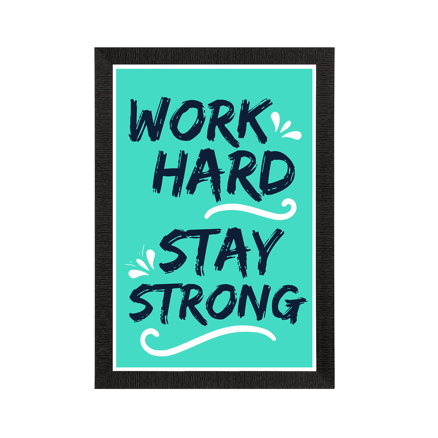     			eCraftIndia Sea Green & Black Motivational Quote Satin Matte Texture UV Wall Painting