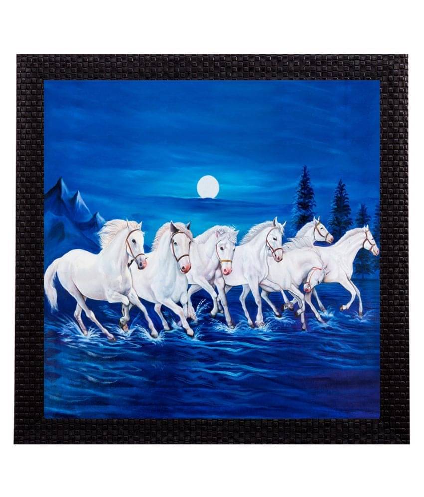 eCraftIndia 7 Running Lucky Horses Design Satin Matt Texture UV Art Painting eCraftIndia 7 Running Lucky Horses Design Satin Matt Texture UV Art Painting