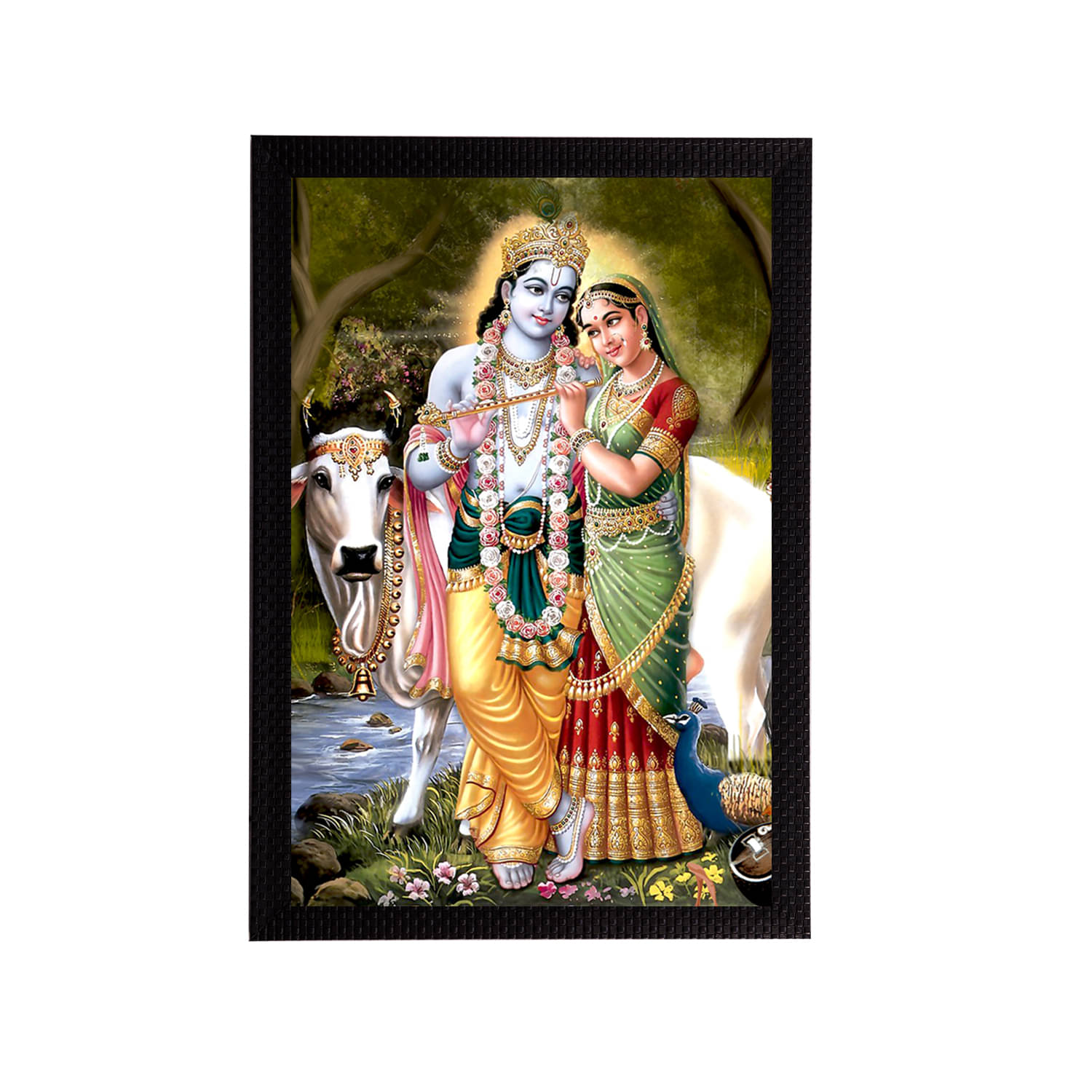 eCraftIndia Lord Krishna Satin Matt Texture UV Art Painting eCraftIndia Lord Krishna Satin Matt Texture UV Art Painting
