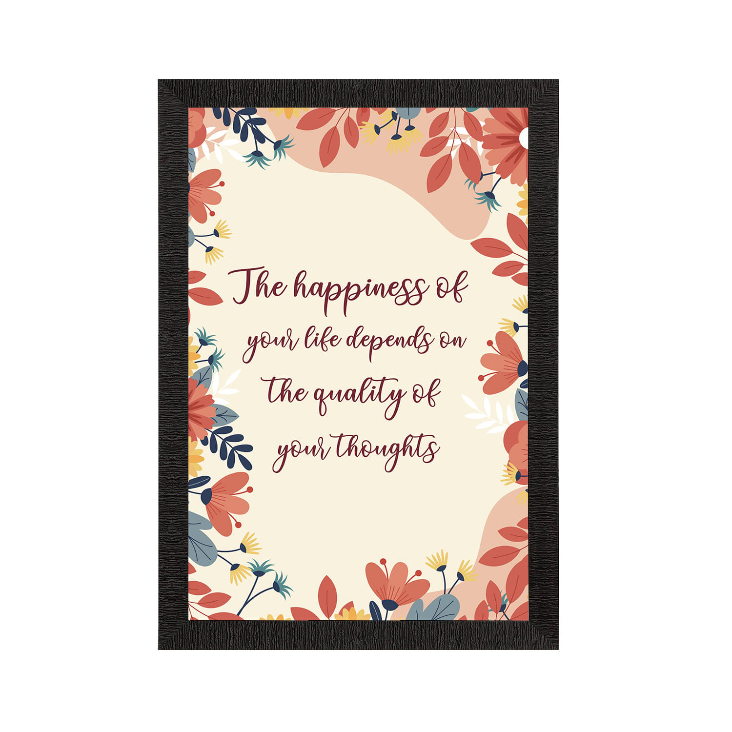eCraftIndia Cream-Coloured & Brown Motivational Quote Satin Matte Texture UV Wall Painting eCraftIndia Cream-Coloured & Brown Motivational Quote Satin Matte Texture UV Wall Painting