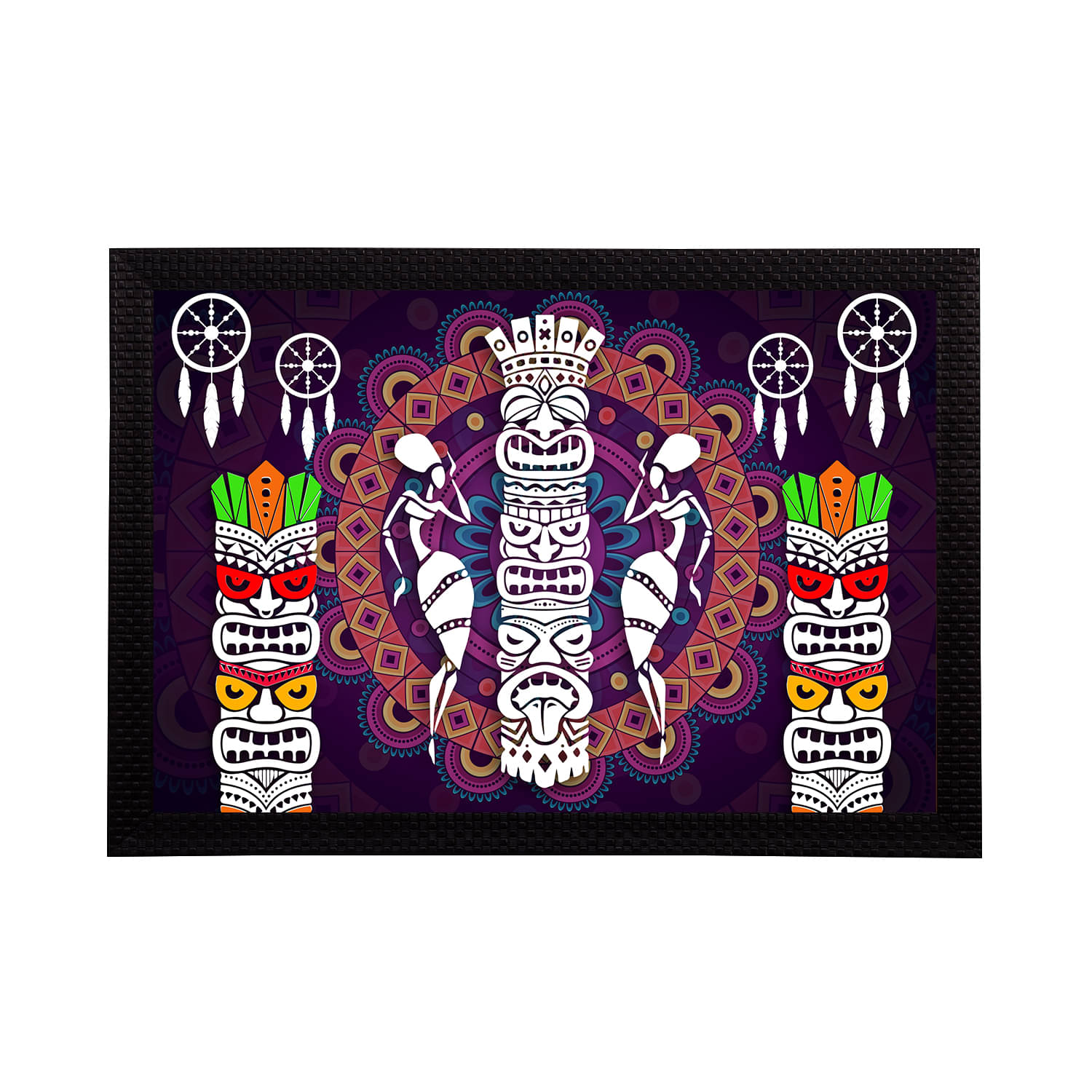 eCraftIndia Purple & Pink Tribal Theme Satin Matt Texture UV Art Painting eCraftIndia Purple & Pink Tribal Theme Satin Matt Texture UV Art Painting