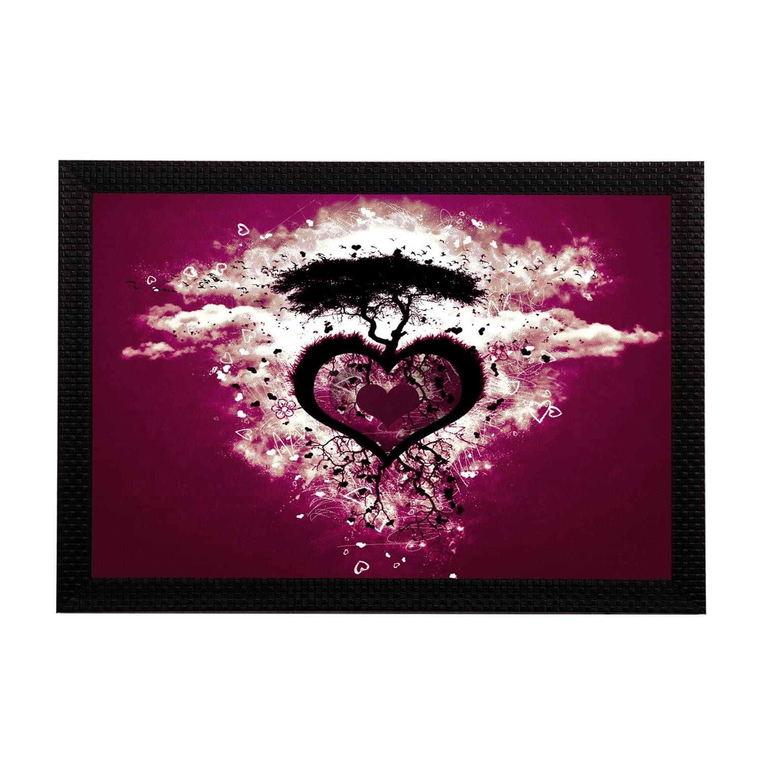     			eCraftIndia Purple & White Abstract UV Wall Art