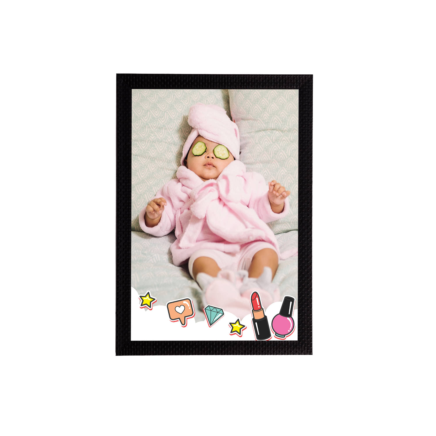 eCraftIndia Pink & White Cute Baby Satin Matt Texture UV Wall Art eCraftIndia Pink & White Cute Baby Satin Matt Texture UV Wall Art