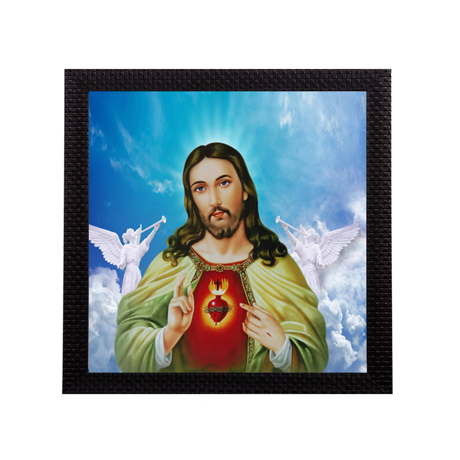     			eCraftIndia Multicoloured Lord Jesus UV Wall Art