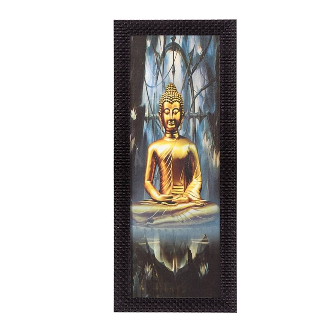 eCraftIndia Gold-Toned & Black Almighty Lord Buddha Satin Matt Texture UV Wall Art eCraftIndia Gold-Toned & Black Almighty Lord Buddha Satin Matt Texture UV Wall Art