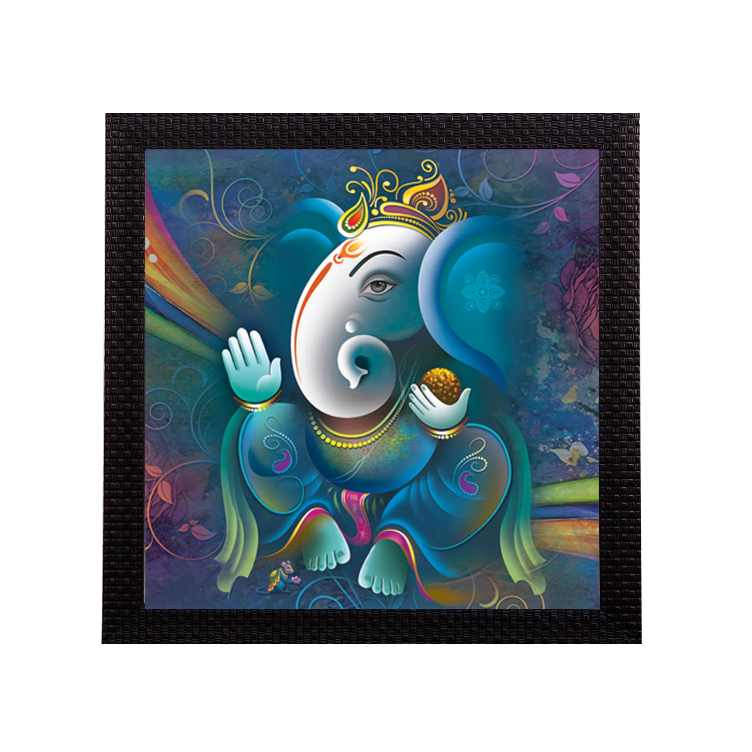     			eCraftIndia Multicoloured Lord Ganesha UV Wall Art