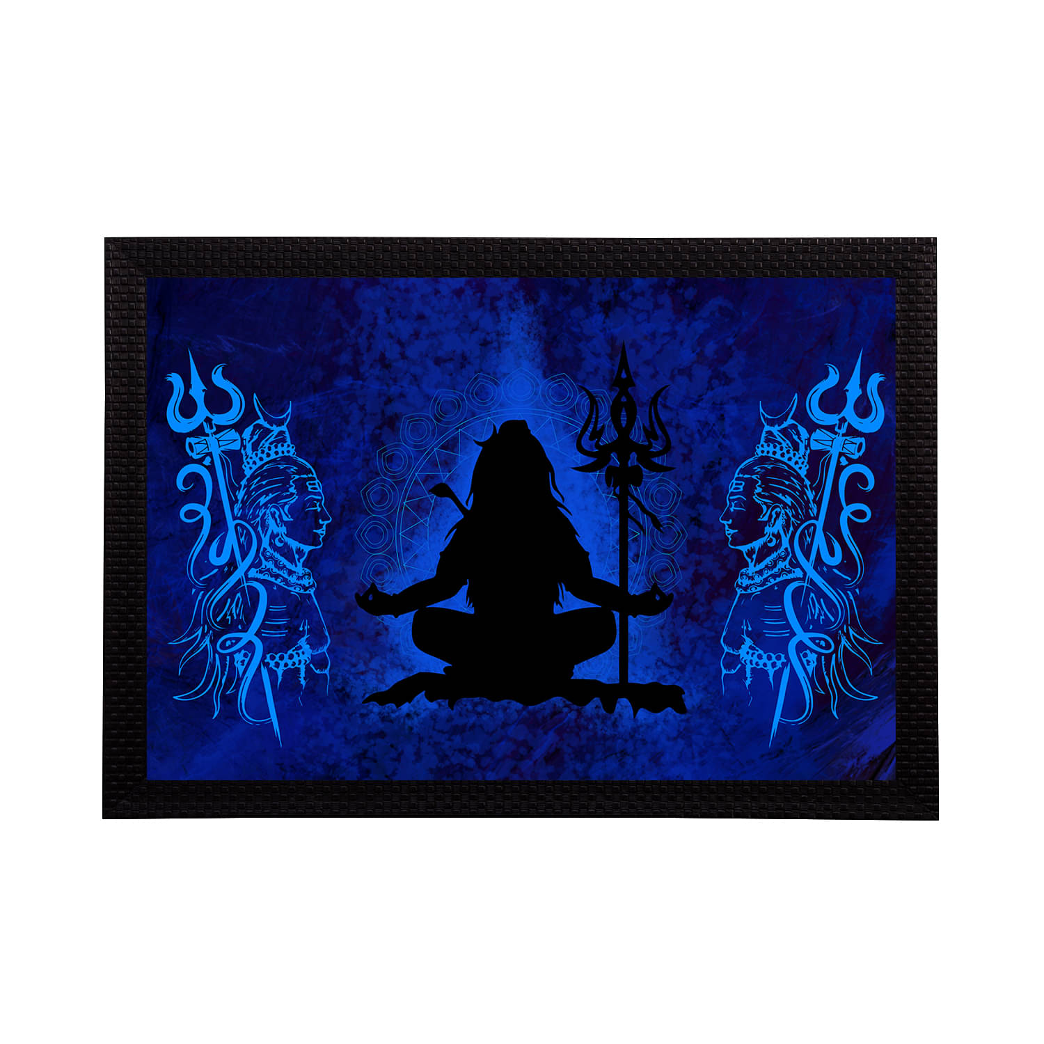 eCraftIndia Black & Blue Lord Shiva Satin Matt Texture UV Art Painting     			eCraftIndia Black & Blue Lord Shiva Satin Matt Texture UV Art Painting